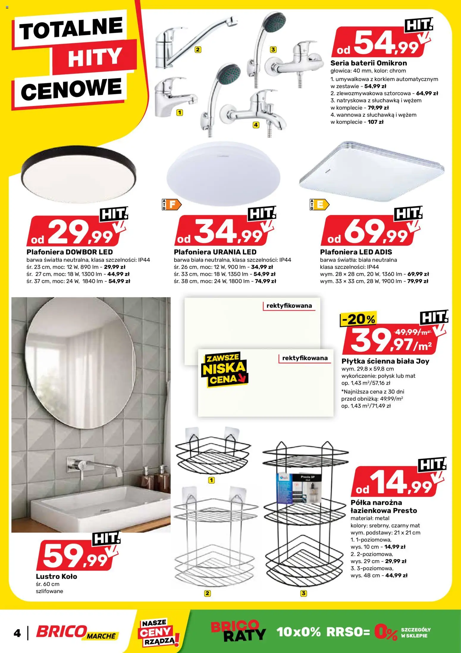 Brico Marché Gazetka od 28.01.2026 | Strona: 4 | Produkty: Półka, Lustro