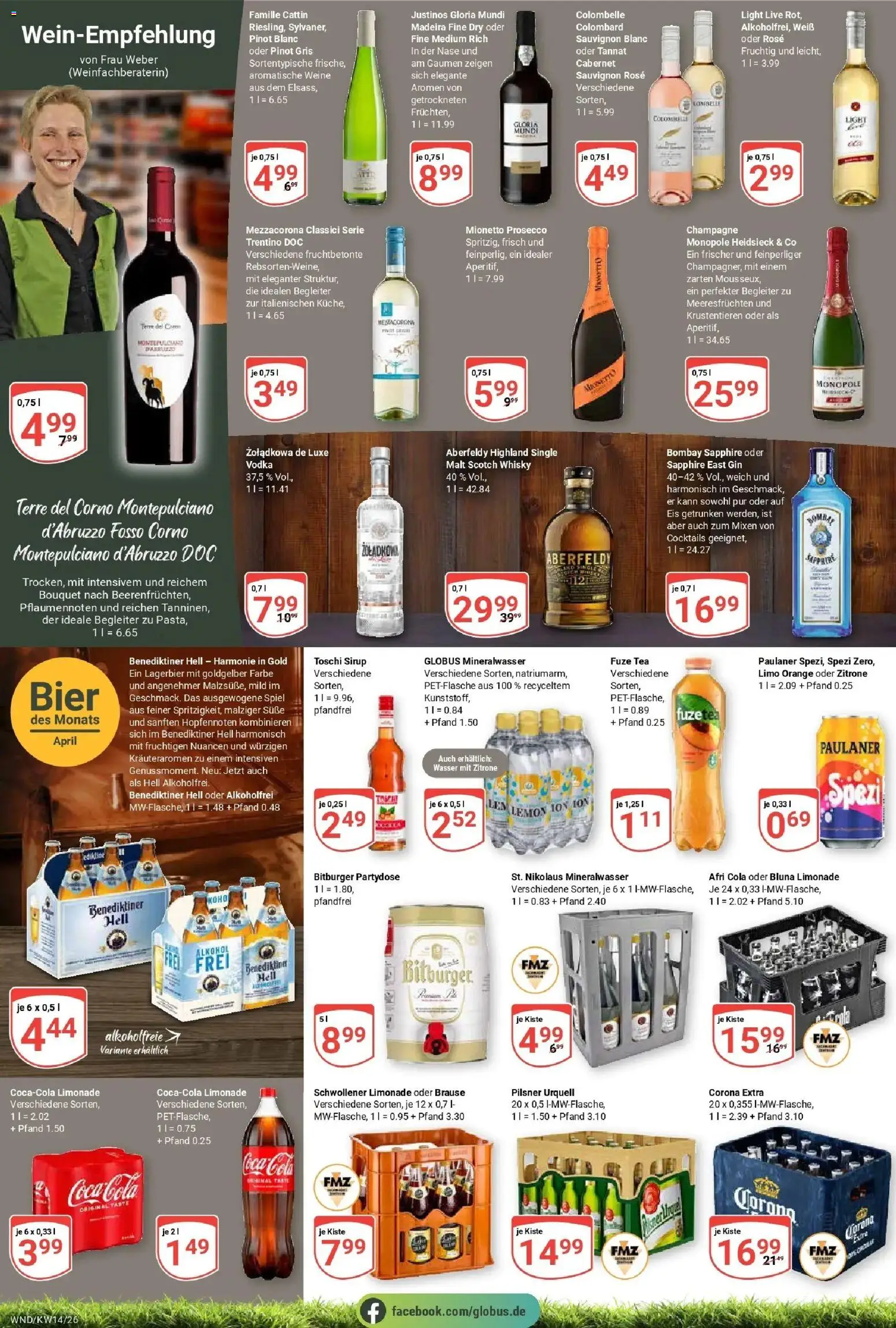 Globus prospekt St. Wendel	 – gültig ab 30.03.2026 | Seite: 21 | Produkte: Spiel, Limonade, Mineralwasser, Zitrone