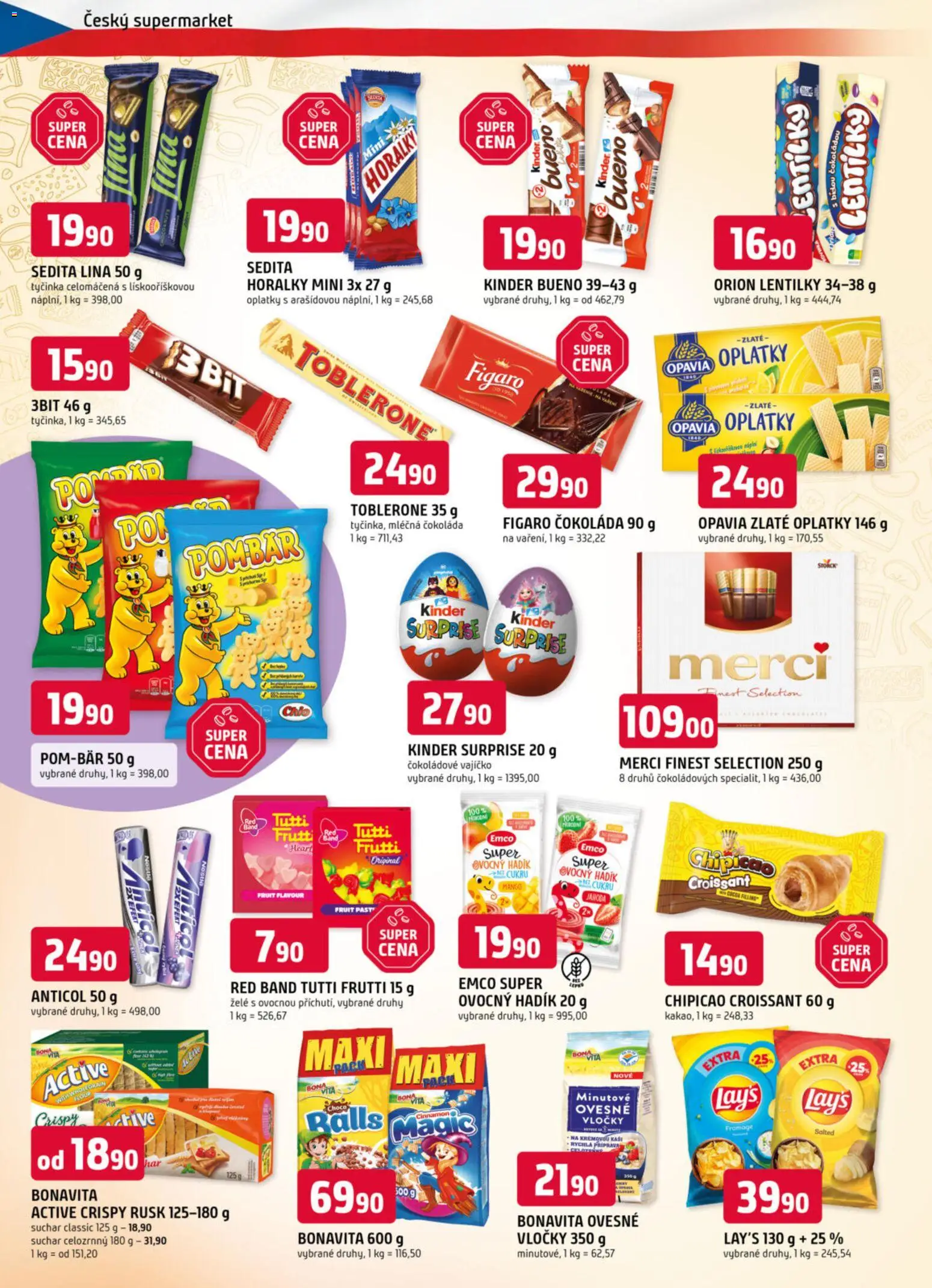 Trefa leták od 29.10.2025 | Strana: 6 | Produkty: Čokoláda, Vločky, Horalky, Kinder
