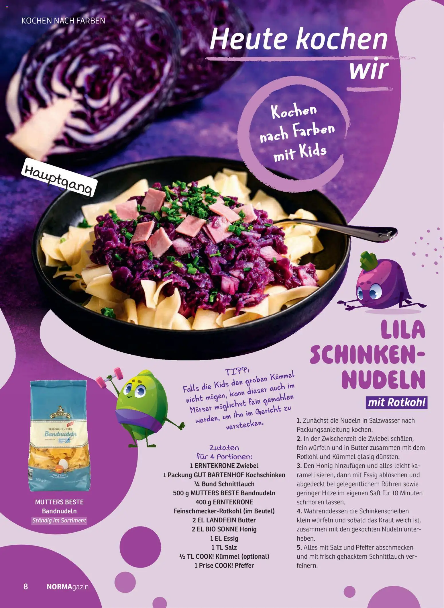 Norma NORMAgazin November/Dezember 2025 – gültig ab 01.11.2025 | Seite: 8 | Produkte: Rotkohl, Essig, Salz, Saft