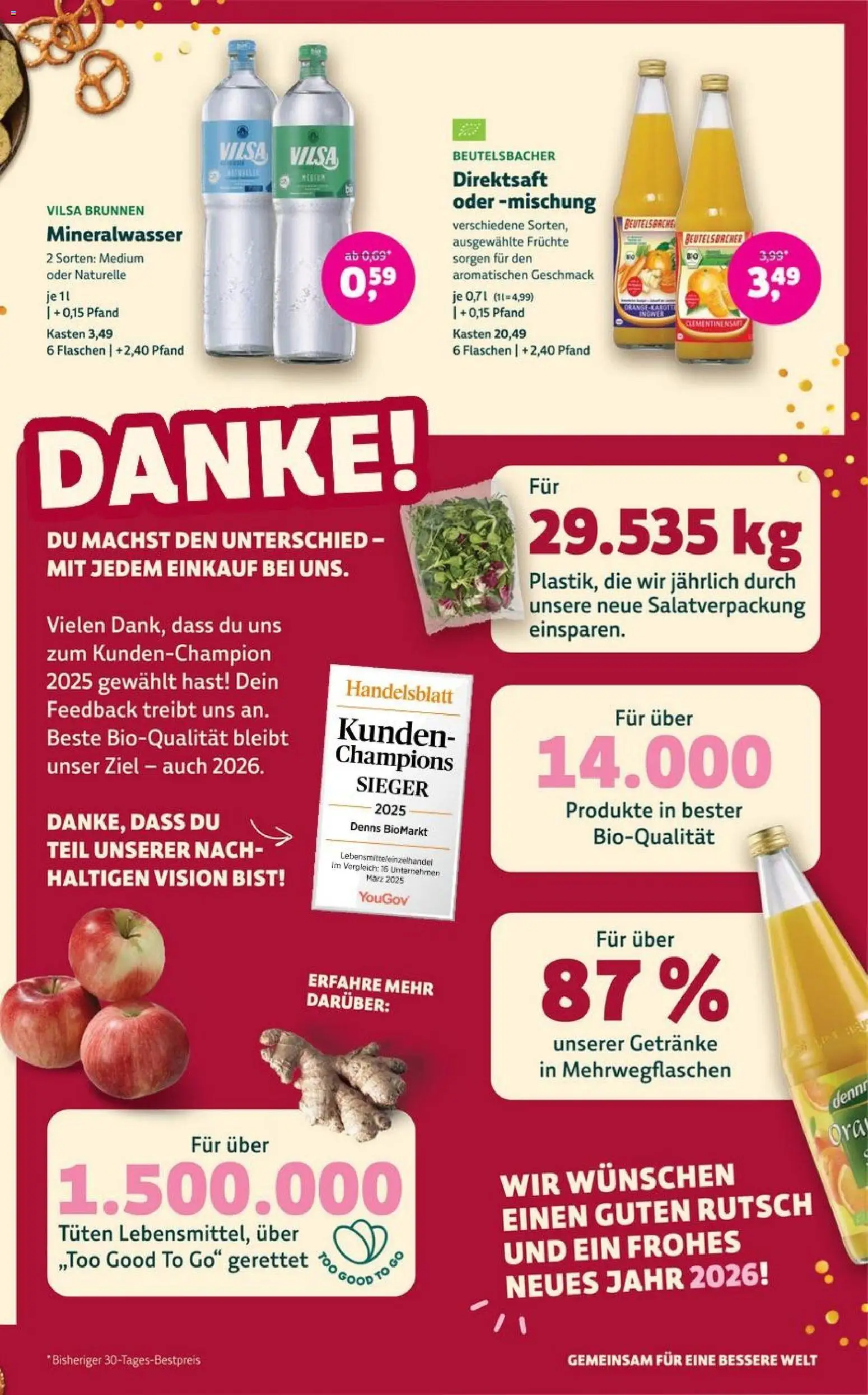 Denns BioMarkt Angebote – gültig ab 17.12.2025 | Seite: 15 | Produkte: Mineralwasser