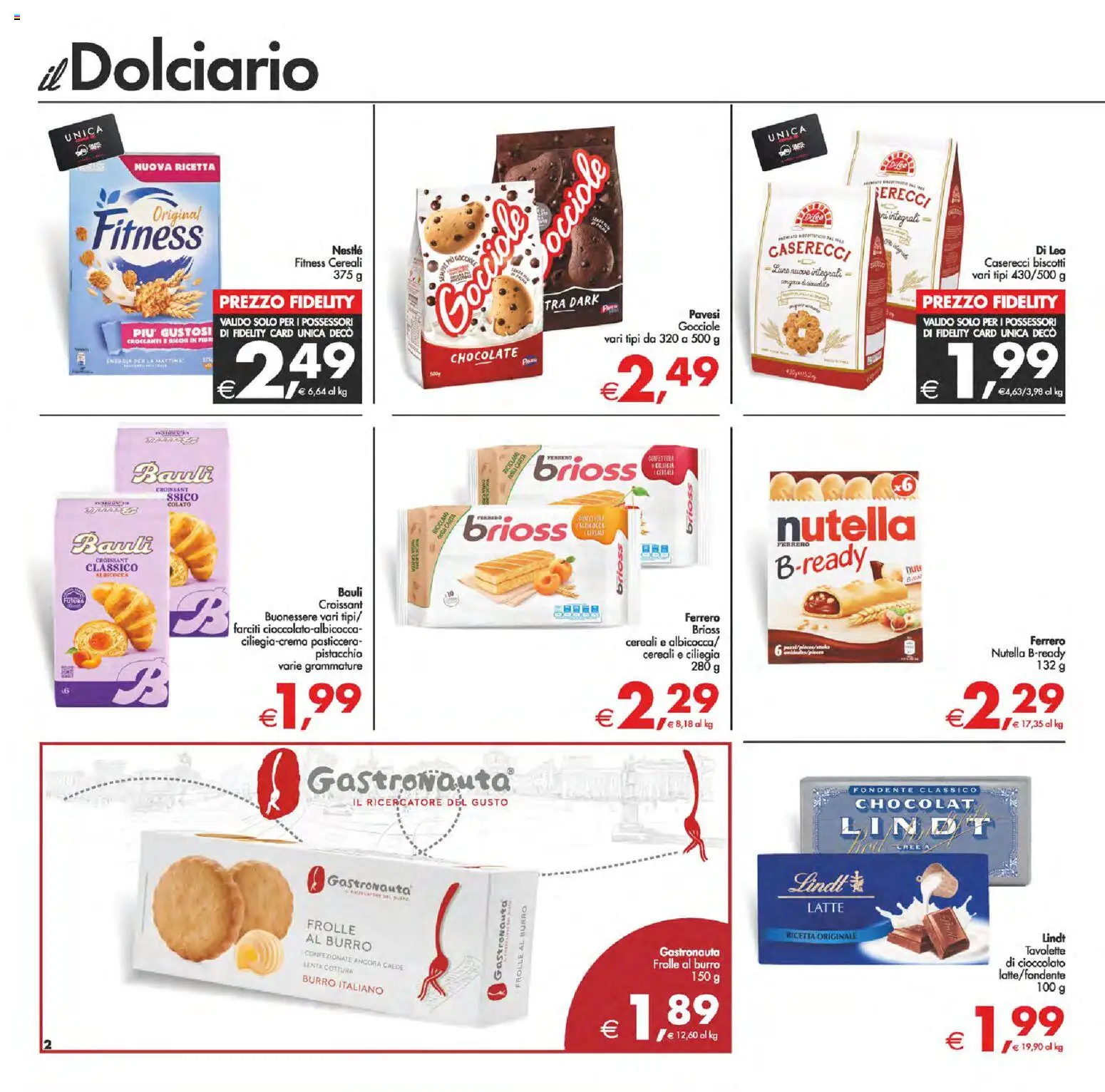 Volantino Decò del 23.01.2026 | Pagina: 2 | Prodotti: Cioccolato, Cereali, Burro, Nutella