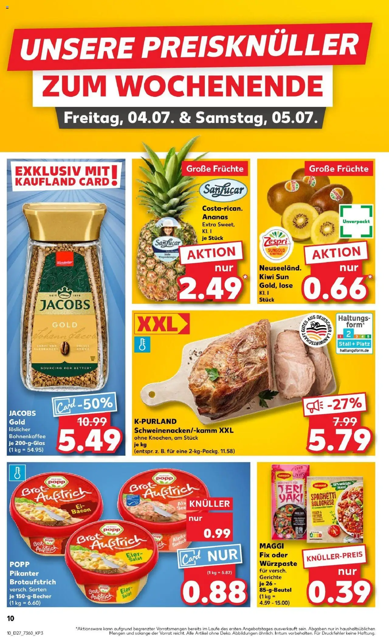 Kaufland prospekt Strausberg	 - gültig ab dem 03.07.2025 | Seite: 10 | Produkte: Maggi, Maggi fix, Kiwi, Salat