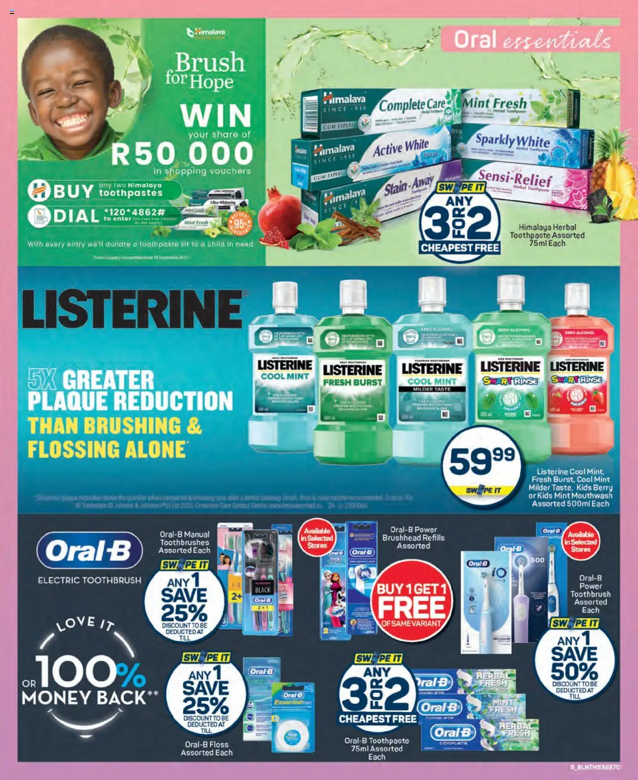 New Pick n Pay catalogue – valid from 25.09.2025 | Page: 9 | Products: Data, Toothpaste, Mouthwash, Toothbrush