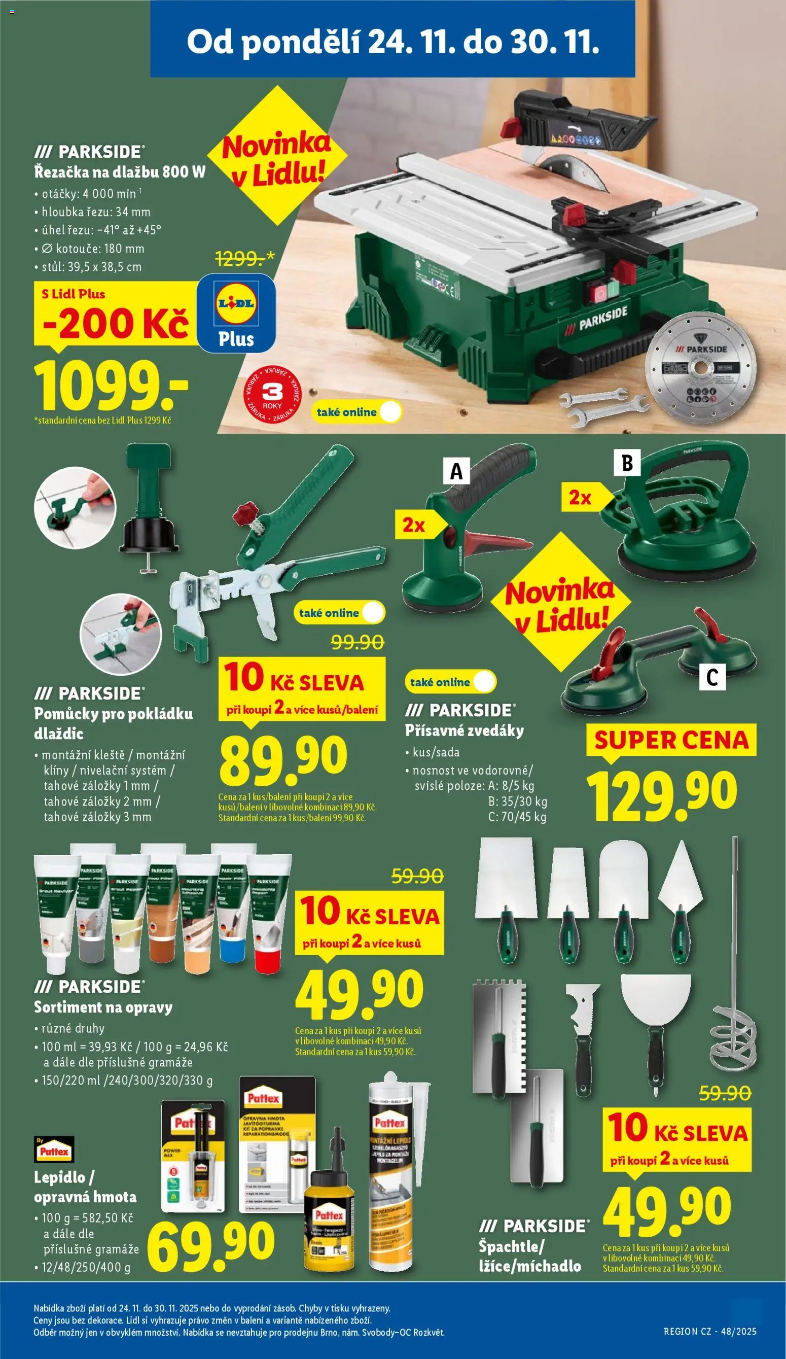 Lidl Black Friday od 24.11.2025 | Strana: 11 | Produkty: Parkside, Řezačka, Stůl