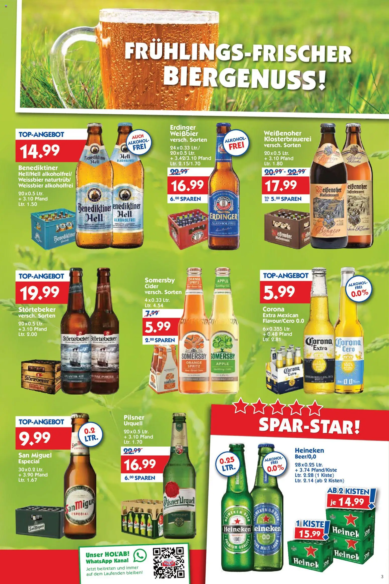 HOL’AB! Prospekt 	 – gültig ab 23.03.2026 | Seite: 3 | Produkte: Erdinger, Weißbier, Apple, Heineken