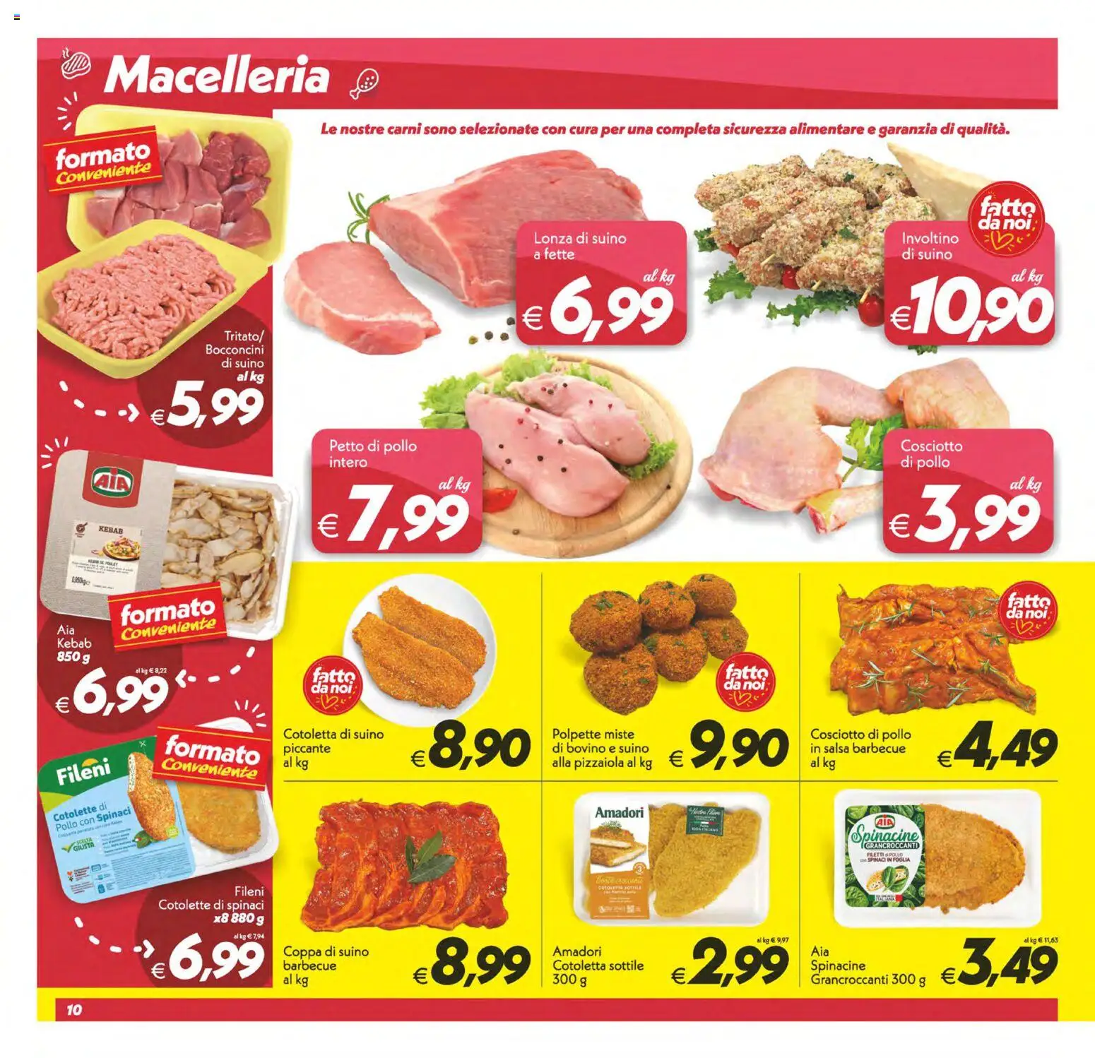 Volantino SuperConveniente del 06.03.2026 | Pagina: 10 | Prodotti: Bovino, Petto di Pollo, Suino, Salsa barbecue