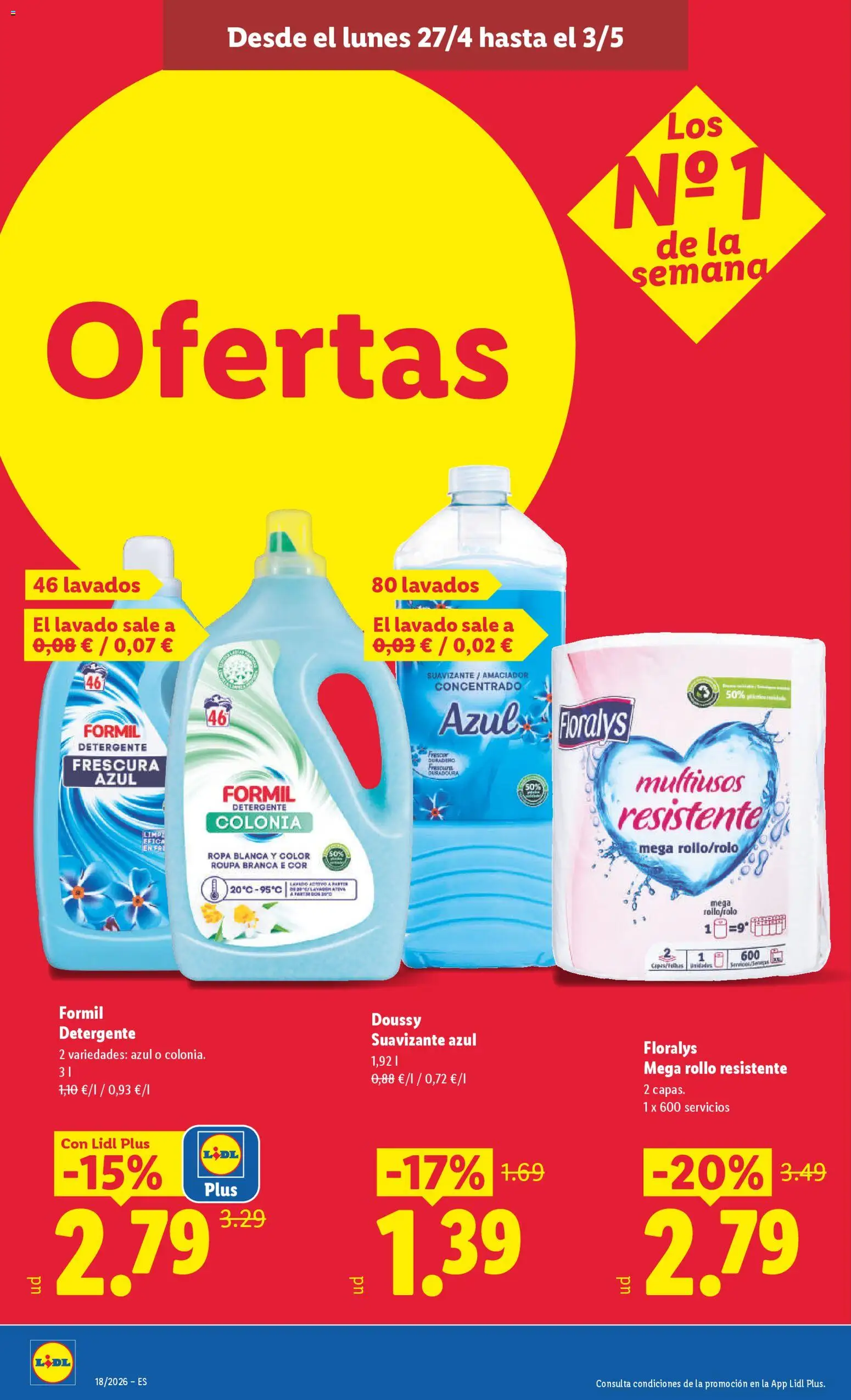 Lidl folleto │ válido desde el 27.04.2026 | Página: 14 | Productos: Colonia, Detergente, Ropa, Suavizante