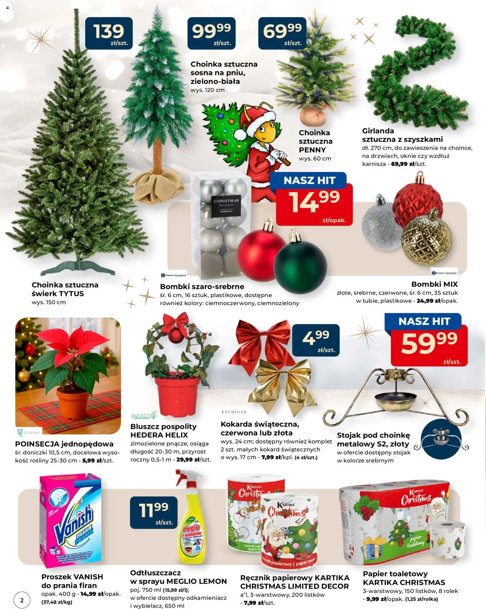 Mrówka Gazetka - Rypin od 04.12.2025 | Strona: 2 | Produkty: Vanish, Choinka, Papier toaletowy, Helix