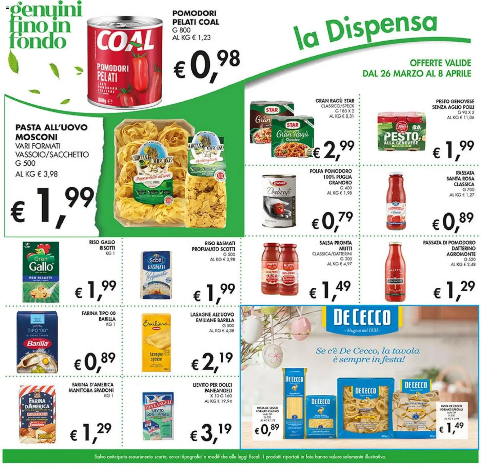 Volantino Coal del 26.03.2026 | Pagina: 21 | Prodotti: Riso, Salsa, Pasta, Passata di pomodoro