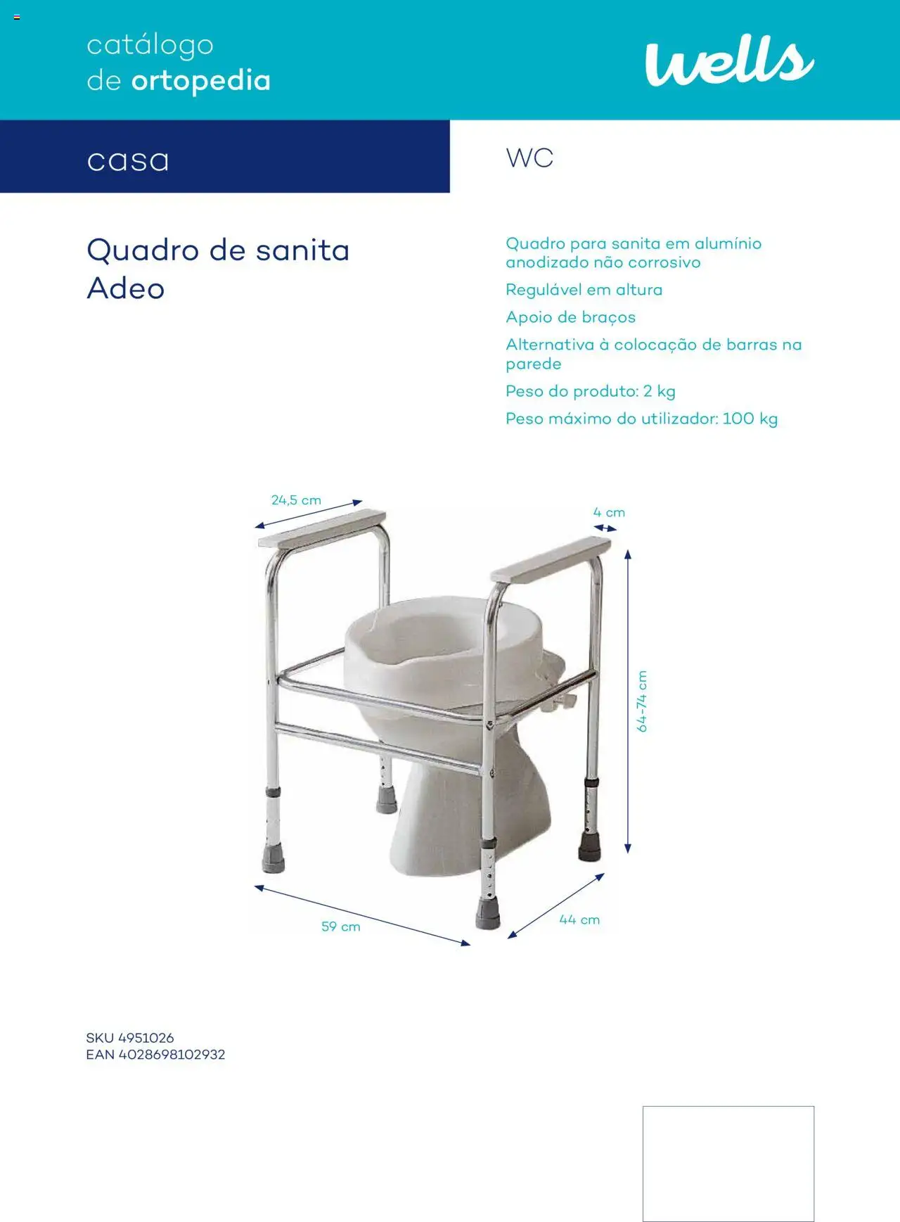Well’s Catálogo de Ortopedia │ válido de 12.02.2024 | Página: 147 | Produtos: Quadro