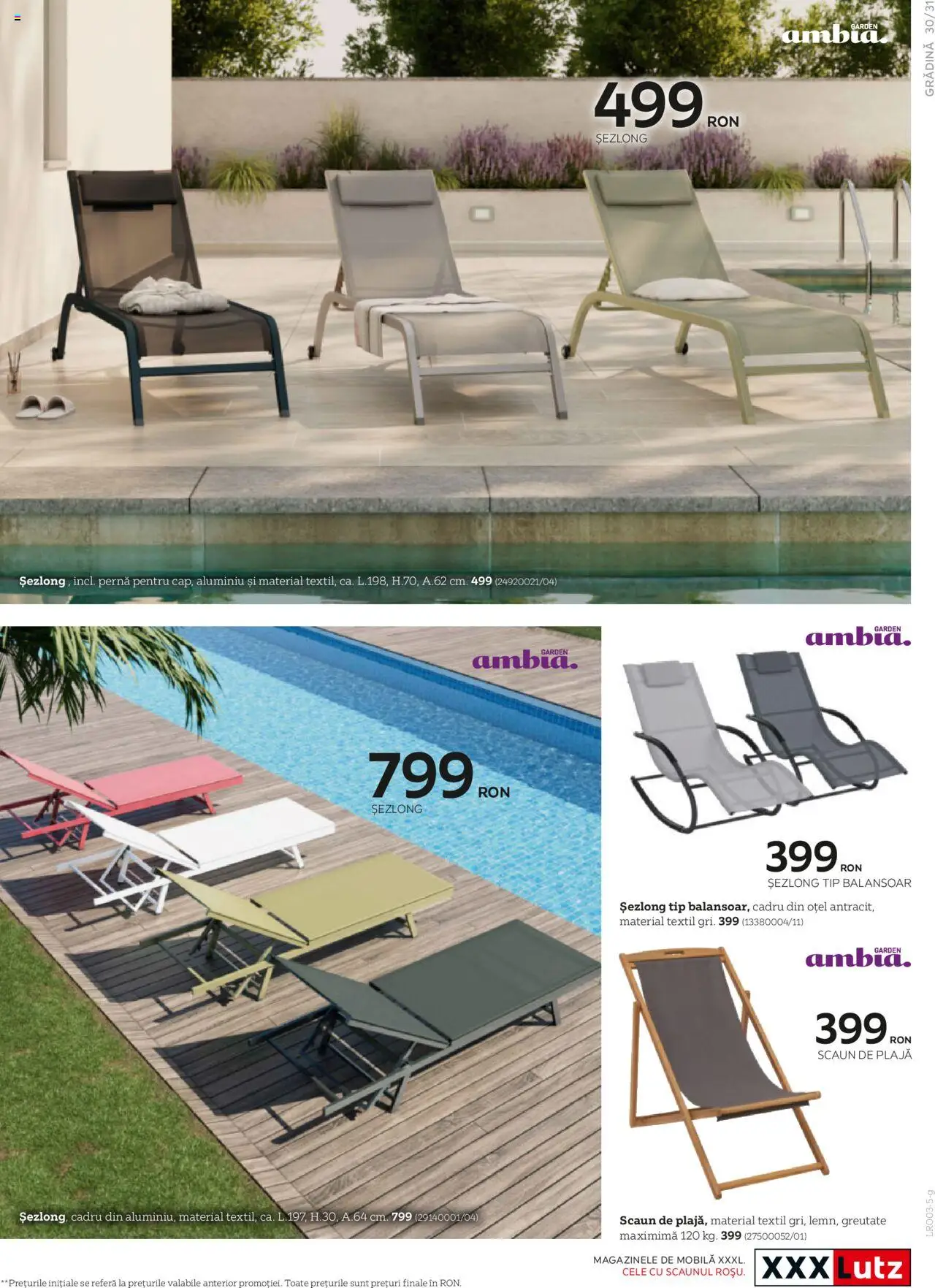 XXXLutz catalog - Grădină – valabil de la 10.03.2025 | Pagină: 31 | Produse: Pernă, Șezlong, Scaun, Balansoar