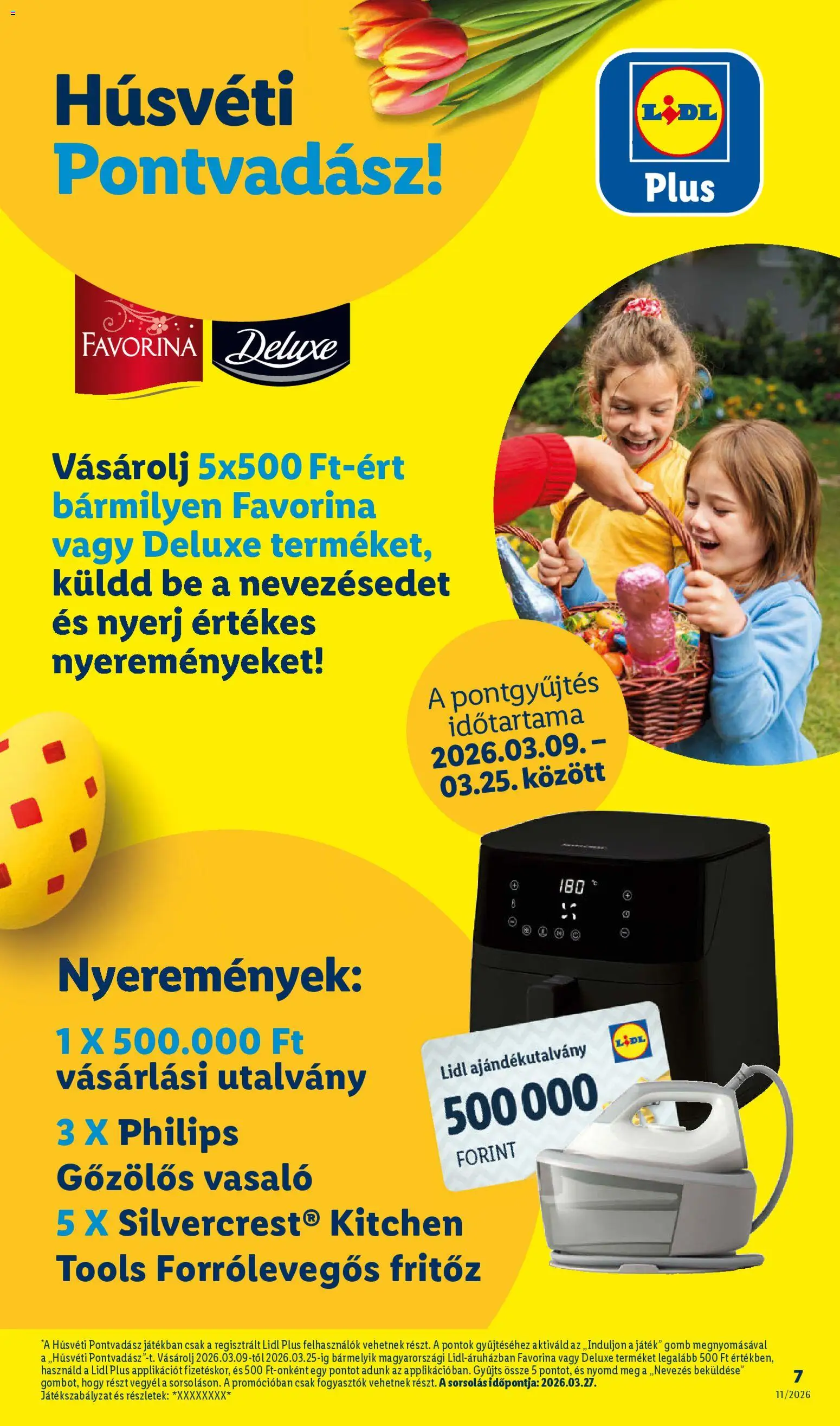 Lidl akciós ujság - amely érvényes a következő dátumtól: 12.03.2026 | Oldal: 7 | Termékek: Fritőz, Játék, Vasaló