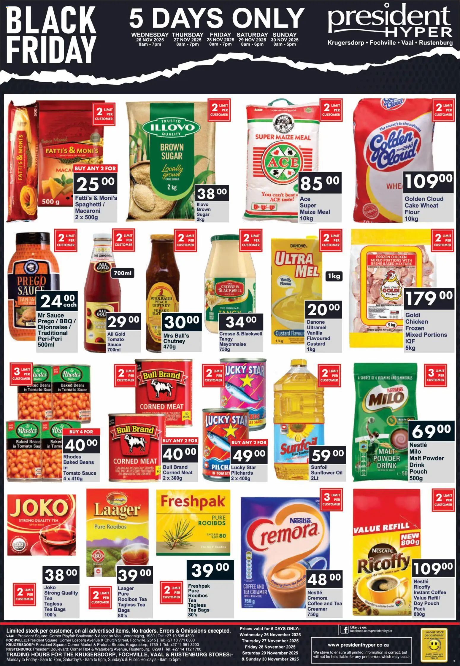 New President Hyper catalogue – valid from 26.11.2025 | Page: 2 | Products: Beans, Vitamins, Coffee, Sauce