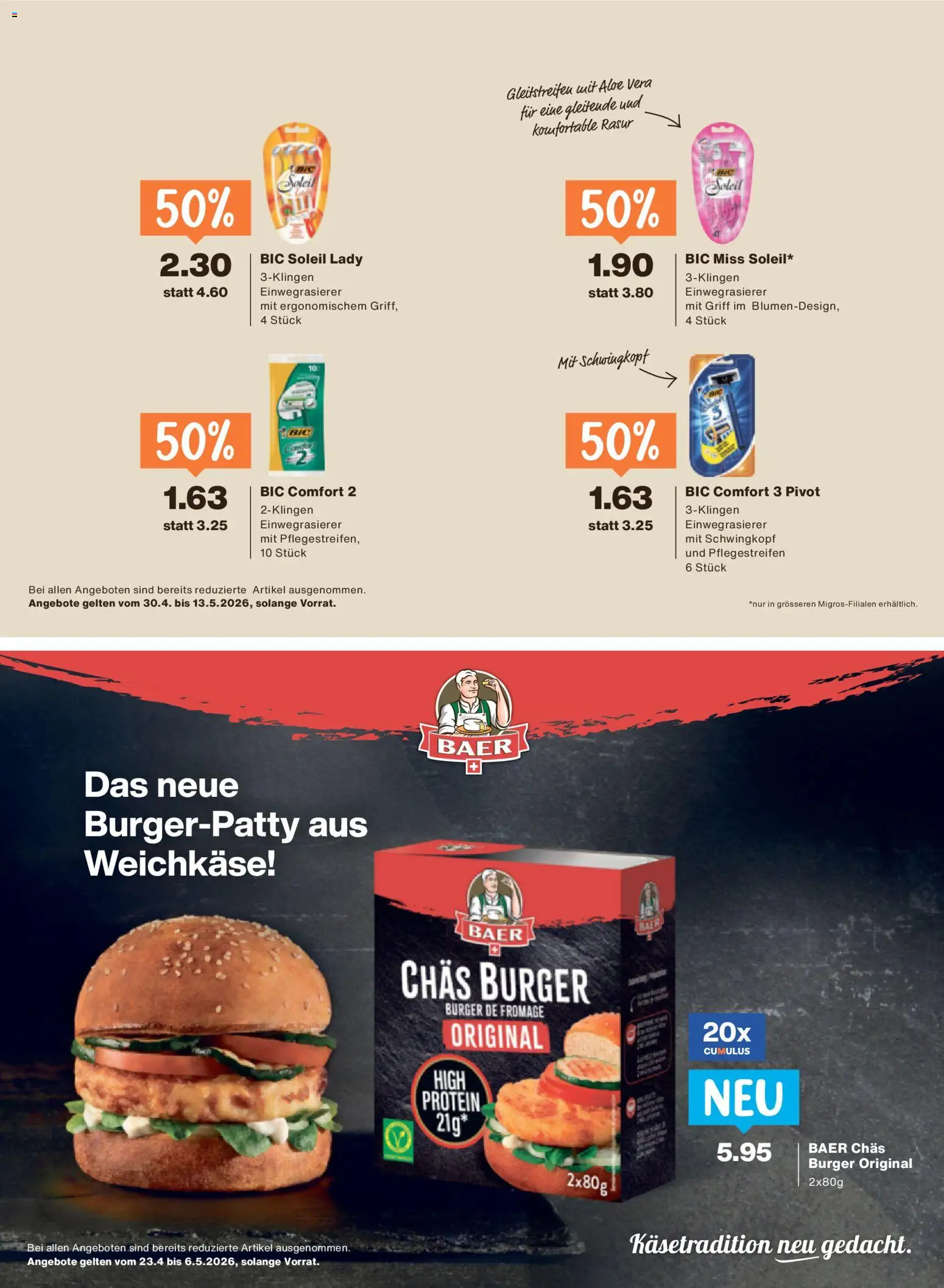 Migros aktionen Magazin – gültig ab 29.04.2026 | Seite: 54 | Produkte: Burger