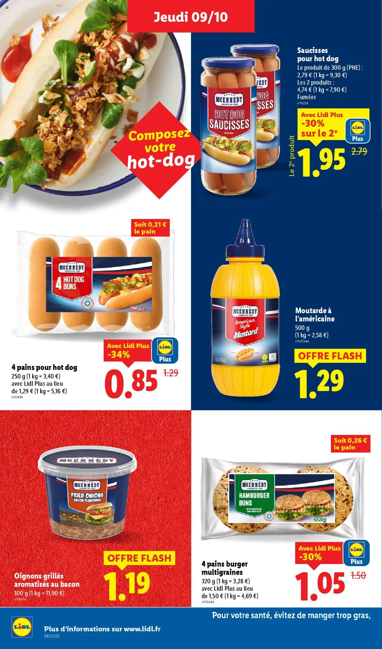 {H1} | Page: 22 | Produits: Hot dog, Pain, Moutarde, Oignons