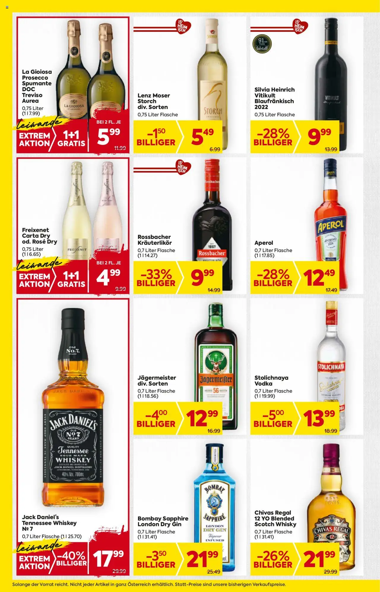 Billa AT akciós ujság - amely érvényes a következő dátumtól: 11.09.2025 | Oldal: 14 | Termékek: Jägermeister, Aperol, Gin, Whisky
