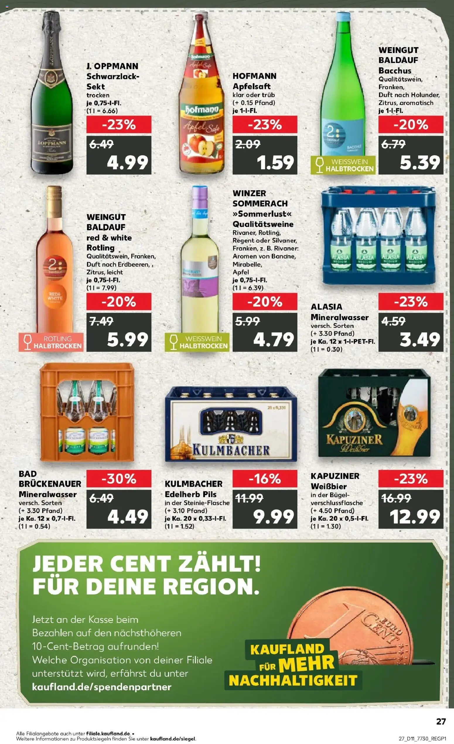 Kaufland Prospekt Bad Kissingen	 – gültig ab 09.03.2026 | Seite: 47 | Produkte: Weißwein, Sekt, Bad, Äpfel
