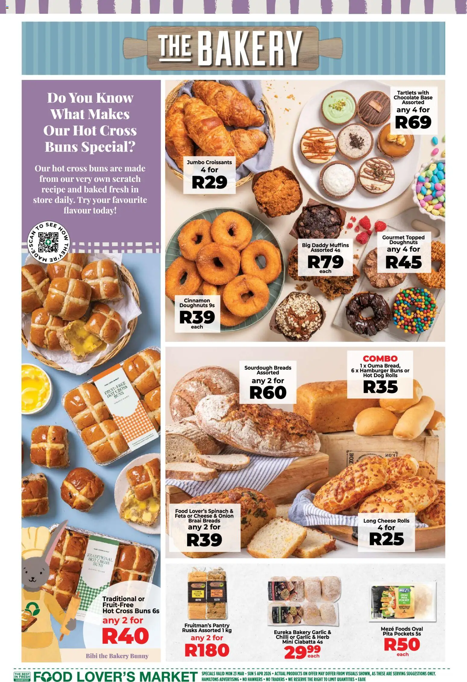 New Food Lover's Market catalogue – valid from 23.03.2026 | Page: 5 | Products: Buns, Cheese, Bread, Chilli