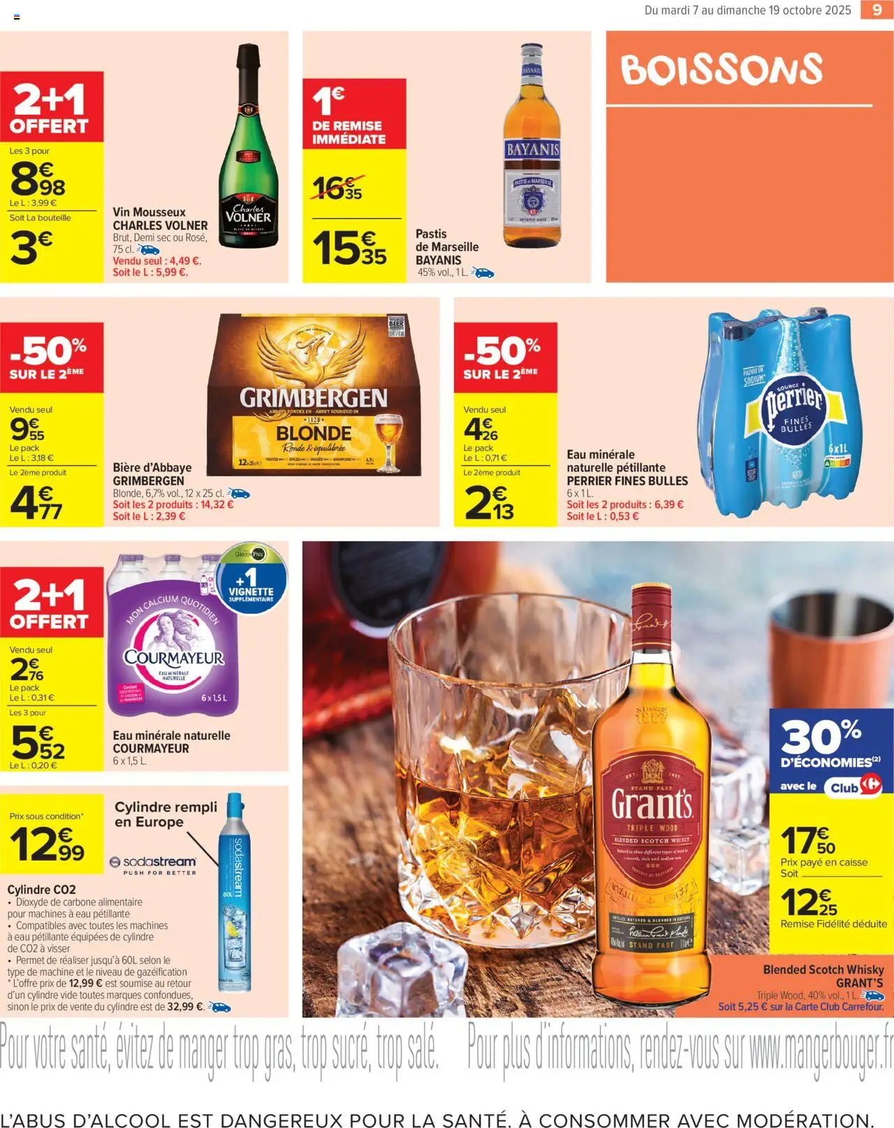 {H1} | Page: 11 | Produits: Whisky, Pastis, Eau minérale naturelle, Mousseux