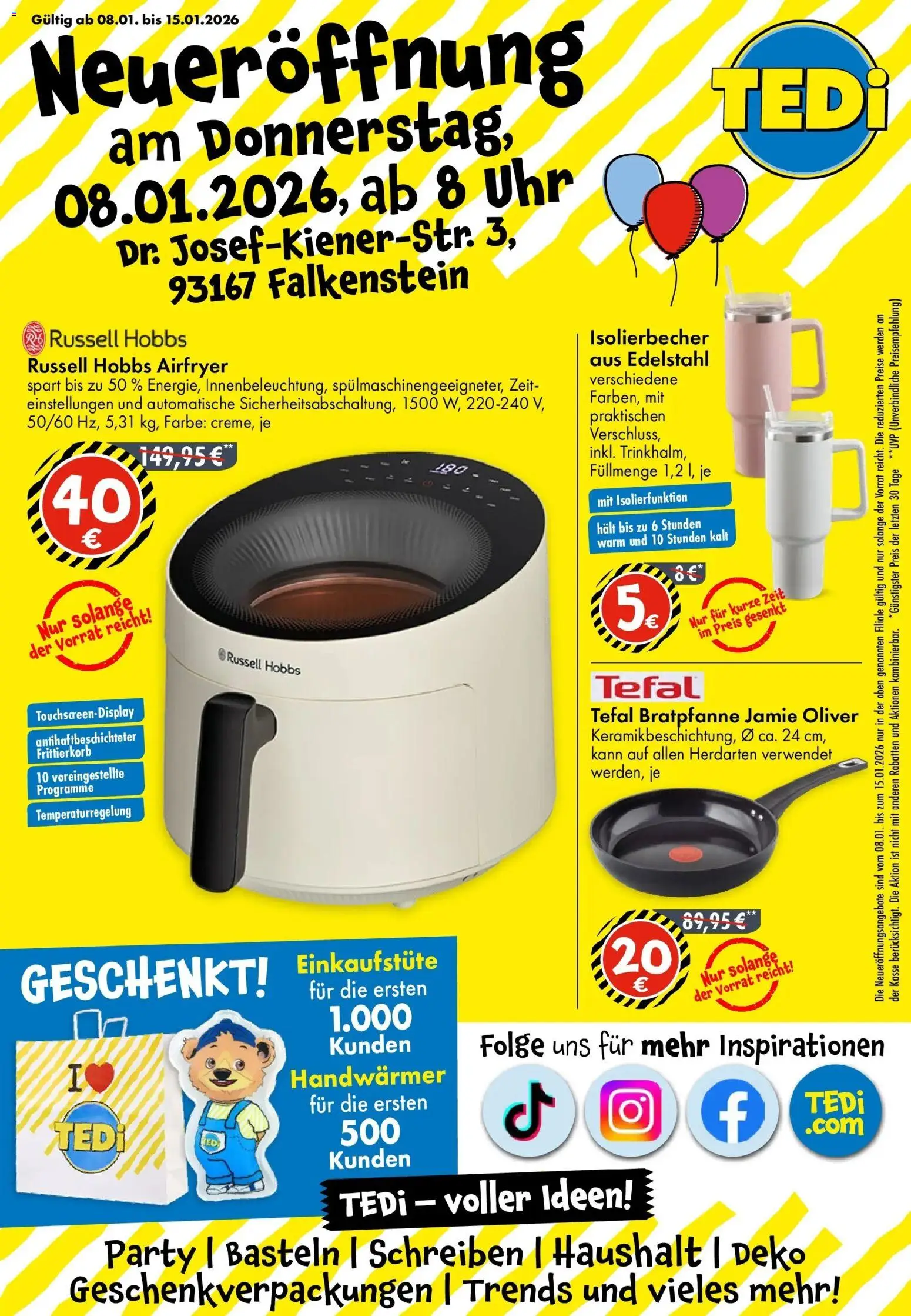 TEDi - TEDi Neueröffnung Falkenstein – gültig ab 08.01.2026 | Seite: 1 | Produkte: Uhr