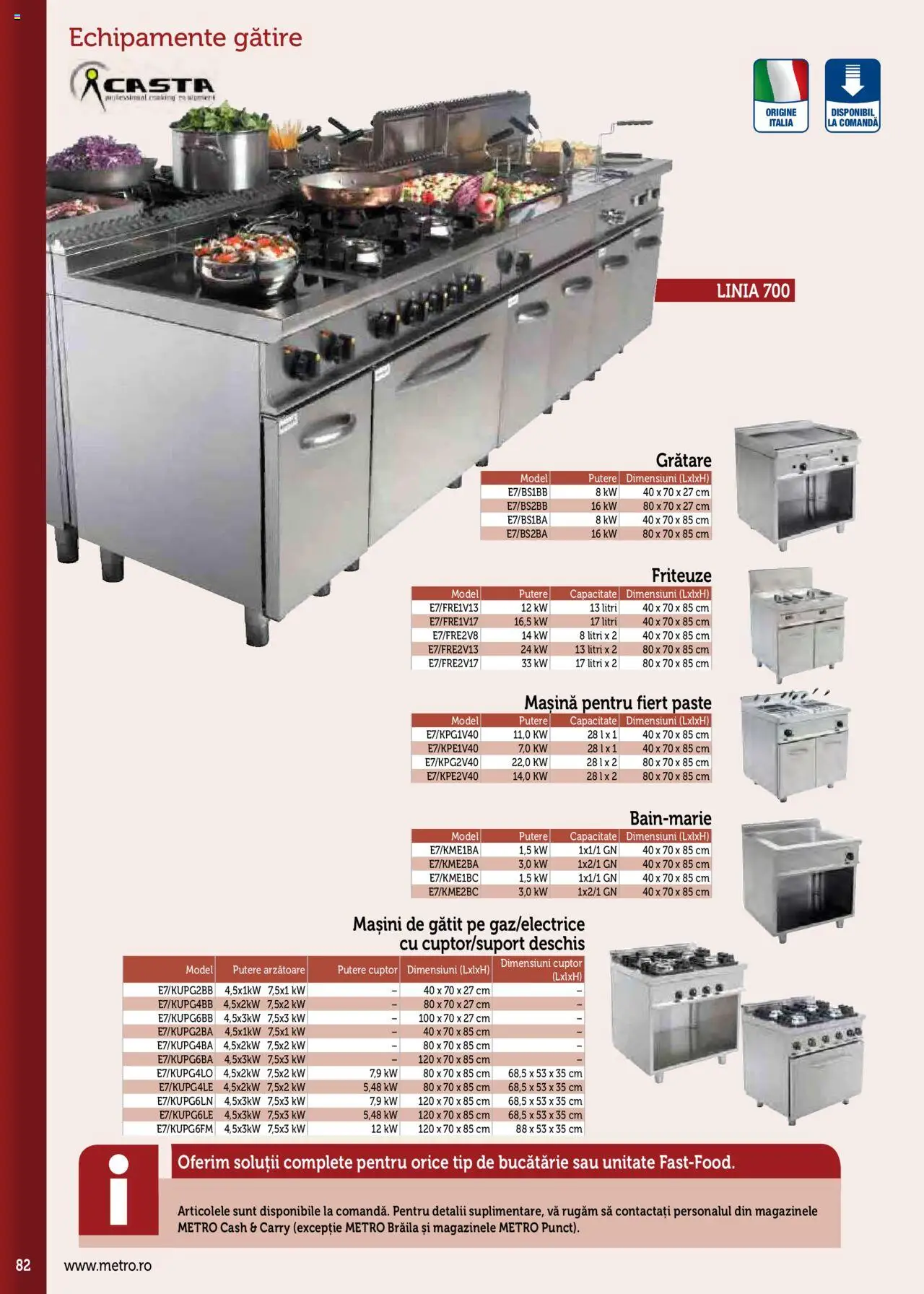 Noul catalog Metro – valabil de la 17.09.2025 | Pagină: 82 | Produse: Cuptor, Bucătărie, Paste