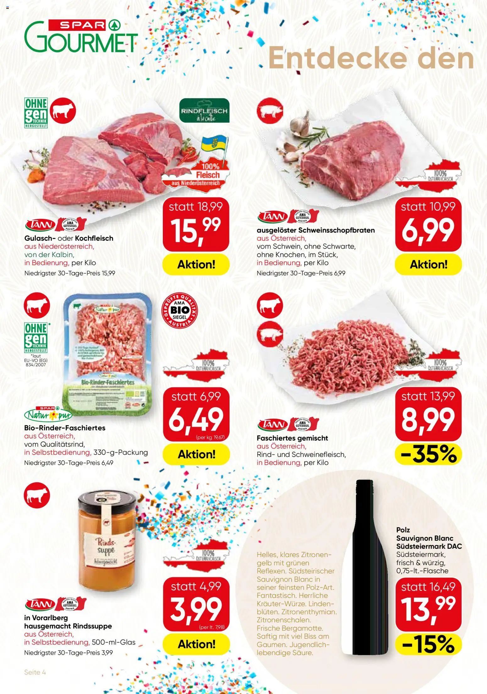 SPAR Gourmet Flugblatt - Burgenland gültig ab 12.02.2026 | Seite: 4 | Produkte: Rindfleisch