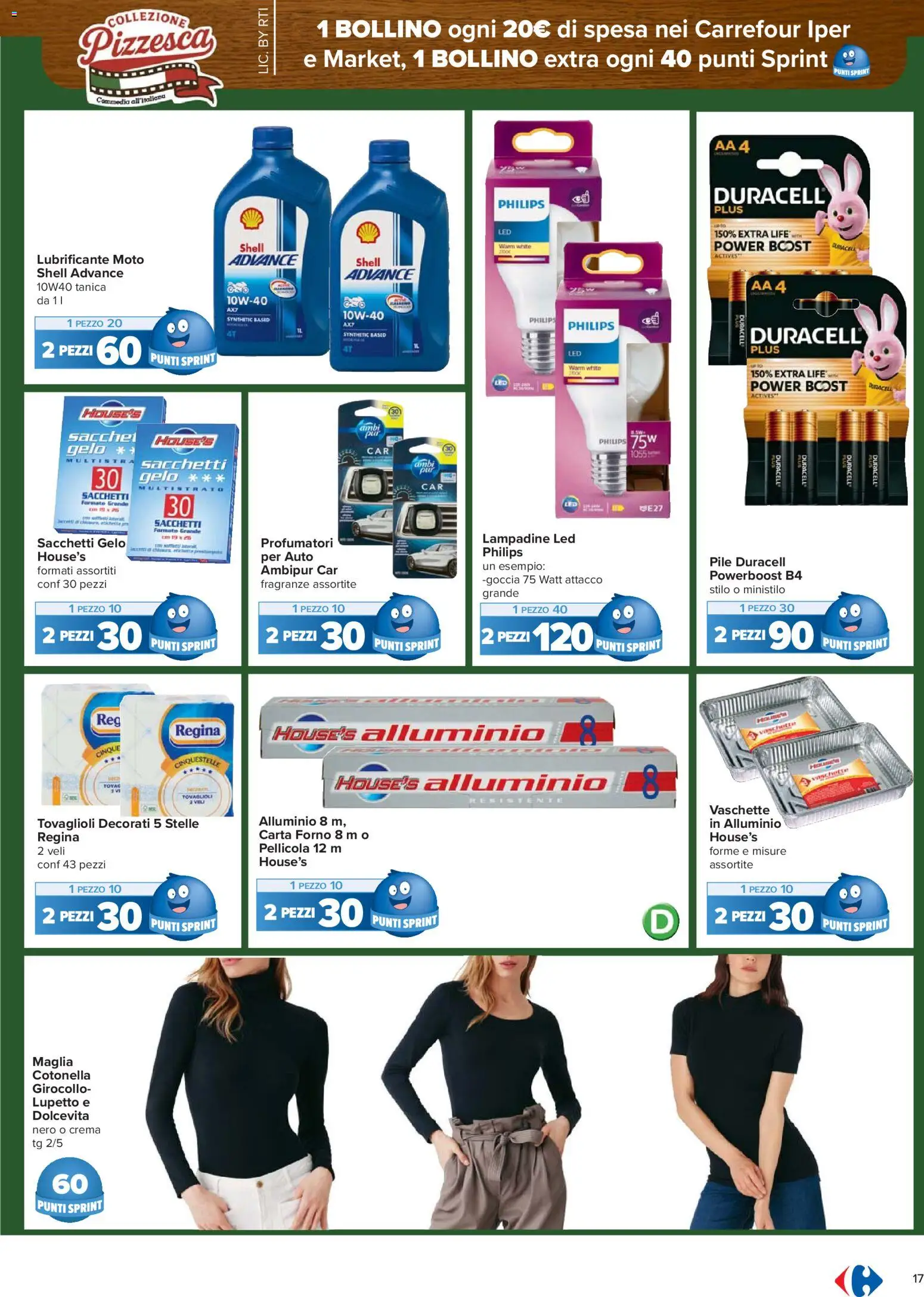 Volantino Carrefour del 15.01.2026 | Pagina: 17 | Prodotti: Forno, Pellicola, Alluminio, Carta forno