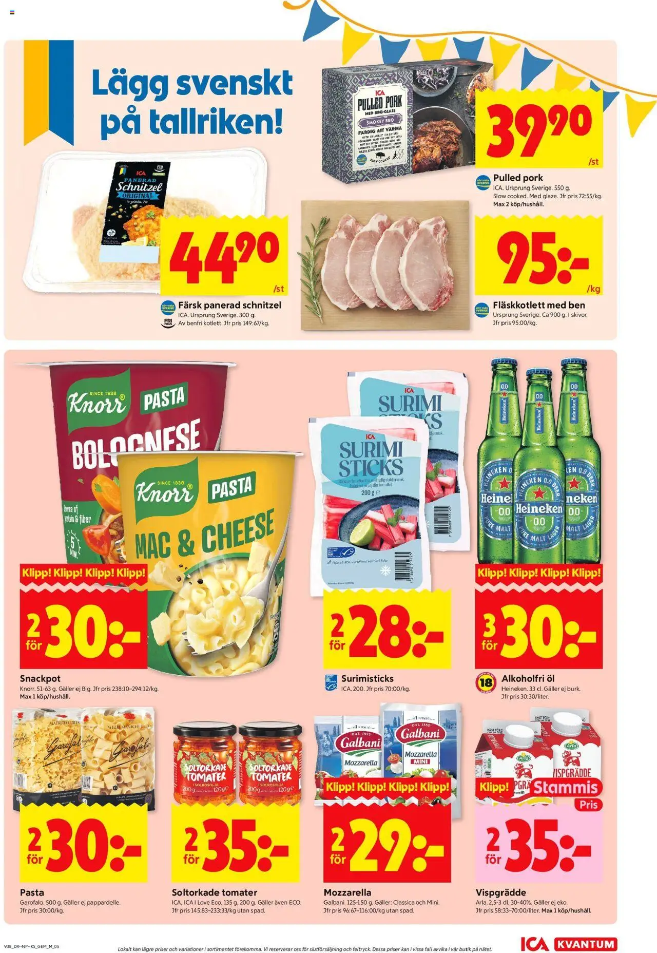 ICA Kvantum reklamblad aktuell från 15.09.2025 | Sida: 5 | Produkter: Soltorkade tomater, Öl, Pasta, Vispgrädde