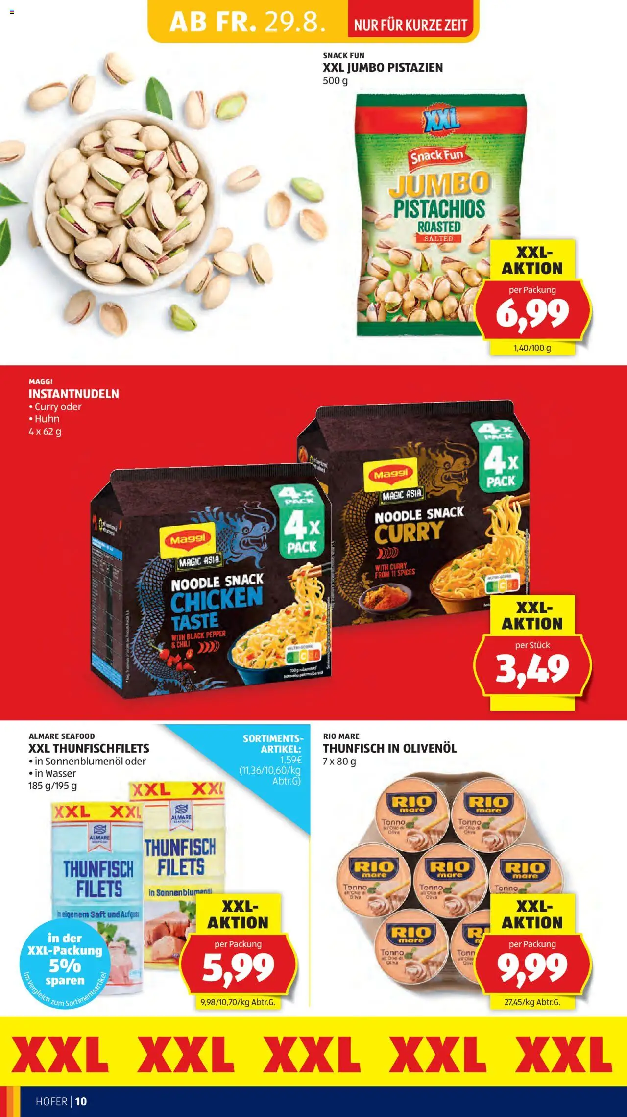 Hofer Flugblatt gültig ab 29.08.2025 | Seite: 12 | Produkte: Wasser, Chili, Saft