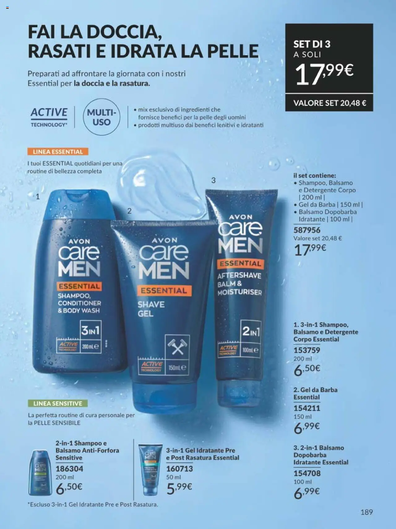 Volantino Avon del 01.09.2025 | Pagina: 189 | Prodotti: Shampoo, Balsamo, Body, Doccia