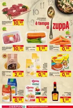 Anteprima del volantino Volantino Despar	 valido a partire dal 22.01.2026 | Pagina: 6 | Prodotti: Acqua, Carote, Pasta, Ossobuco