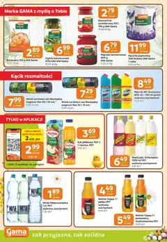 Pogląd oferty "Gama gazetka" - ważna od 26.03.2026 | Strona: 12 | Produkty: Sok jabłkowy, Koncentrat pomidorowy, Domestos, Woda