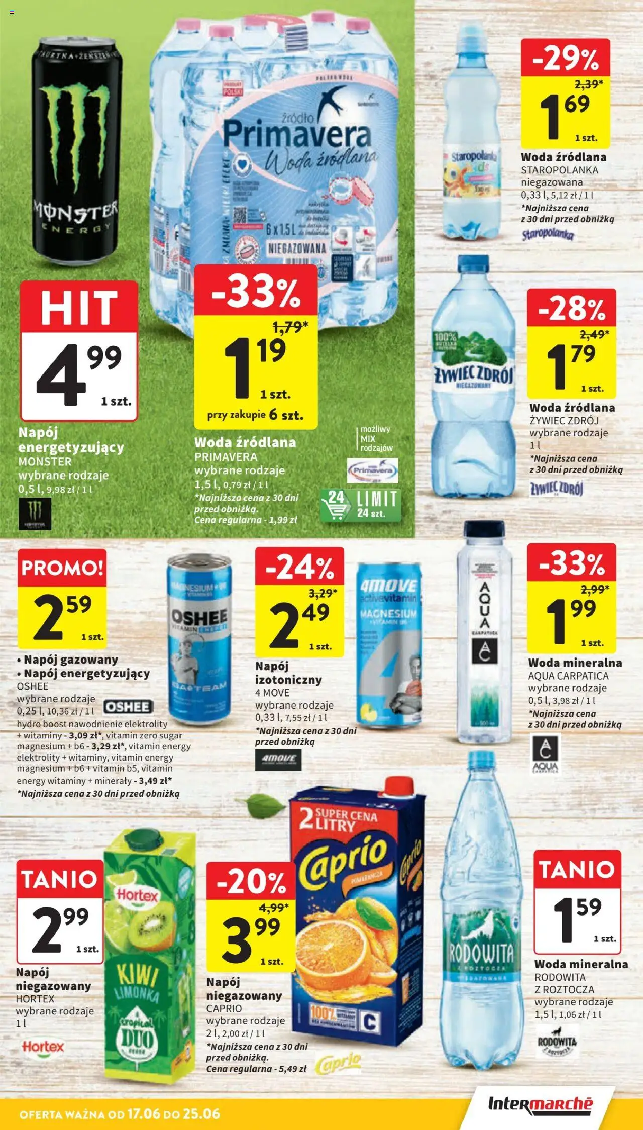 Intermarche Gazetka od 17.06.2025 | Strona: 23 | Produkty: Limonka, Woda źródlana, Kiwi, Woda
