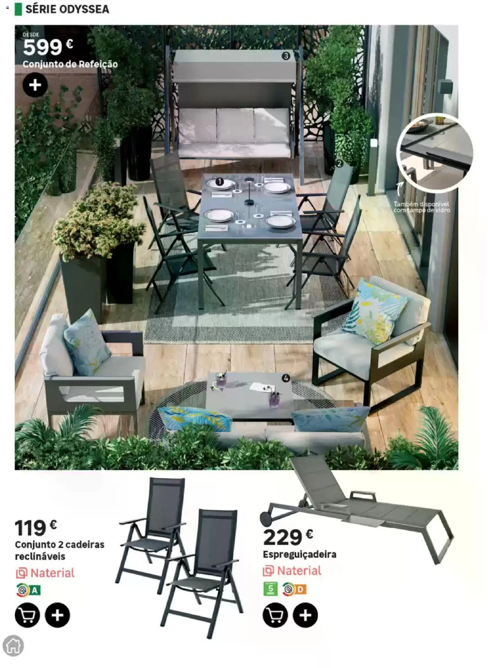 Leroy Merlin Catálogo Jardim │ válido de 12.03.2026 | Página: 8 | Produtos: Cadeiras, Espreguiçadeira