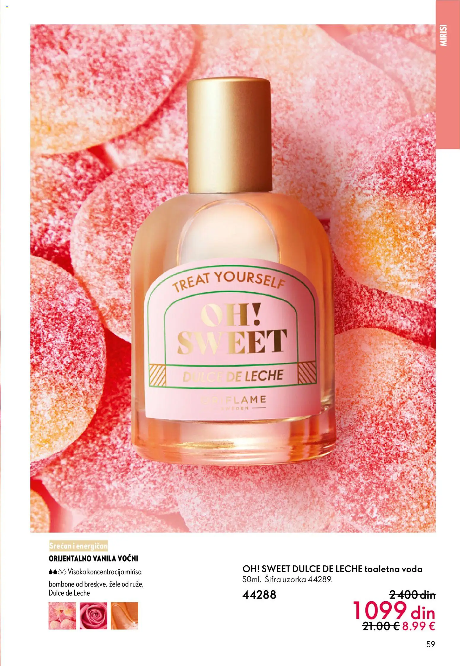 Oriflame katalog - važi od 31.12.2025 | Strana: 59 | Proizvode: Bombone, Toaletna voda, Voda