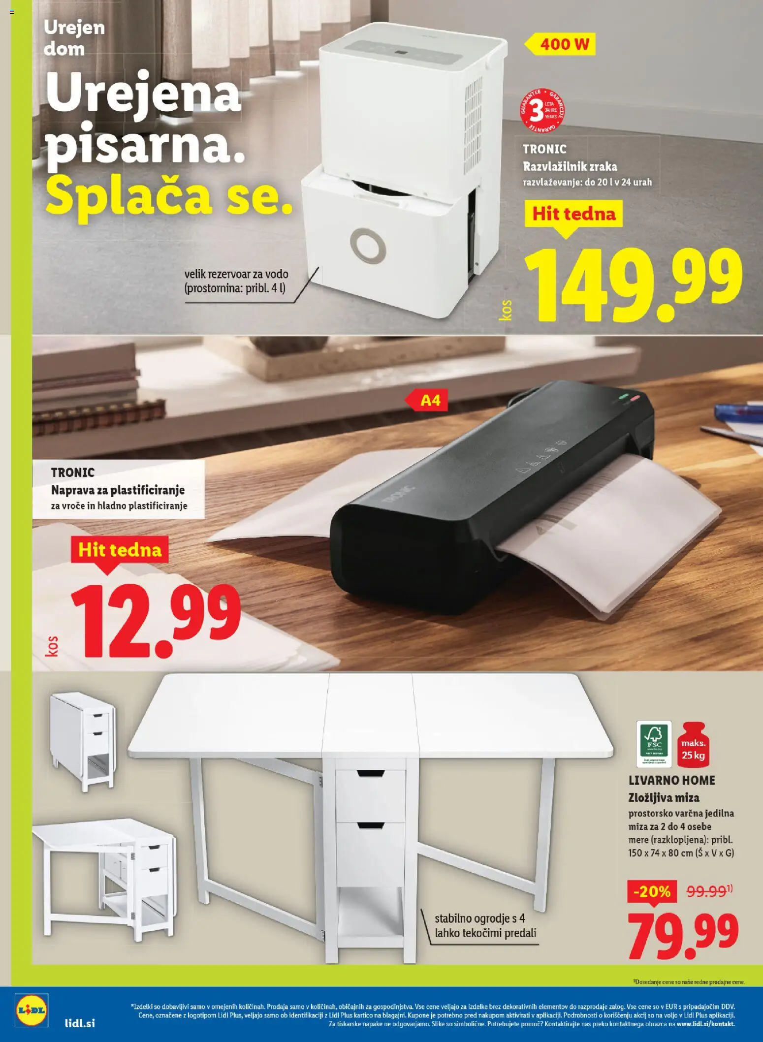 Novi Lidl katalog ponudbe – veljaven od 22.01.2026 | Stran: 46 | Izdelki: Jedilna miza, Miza