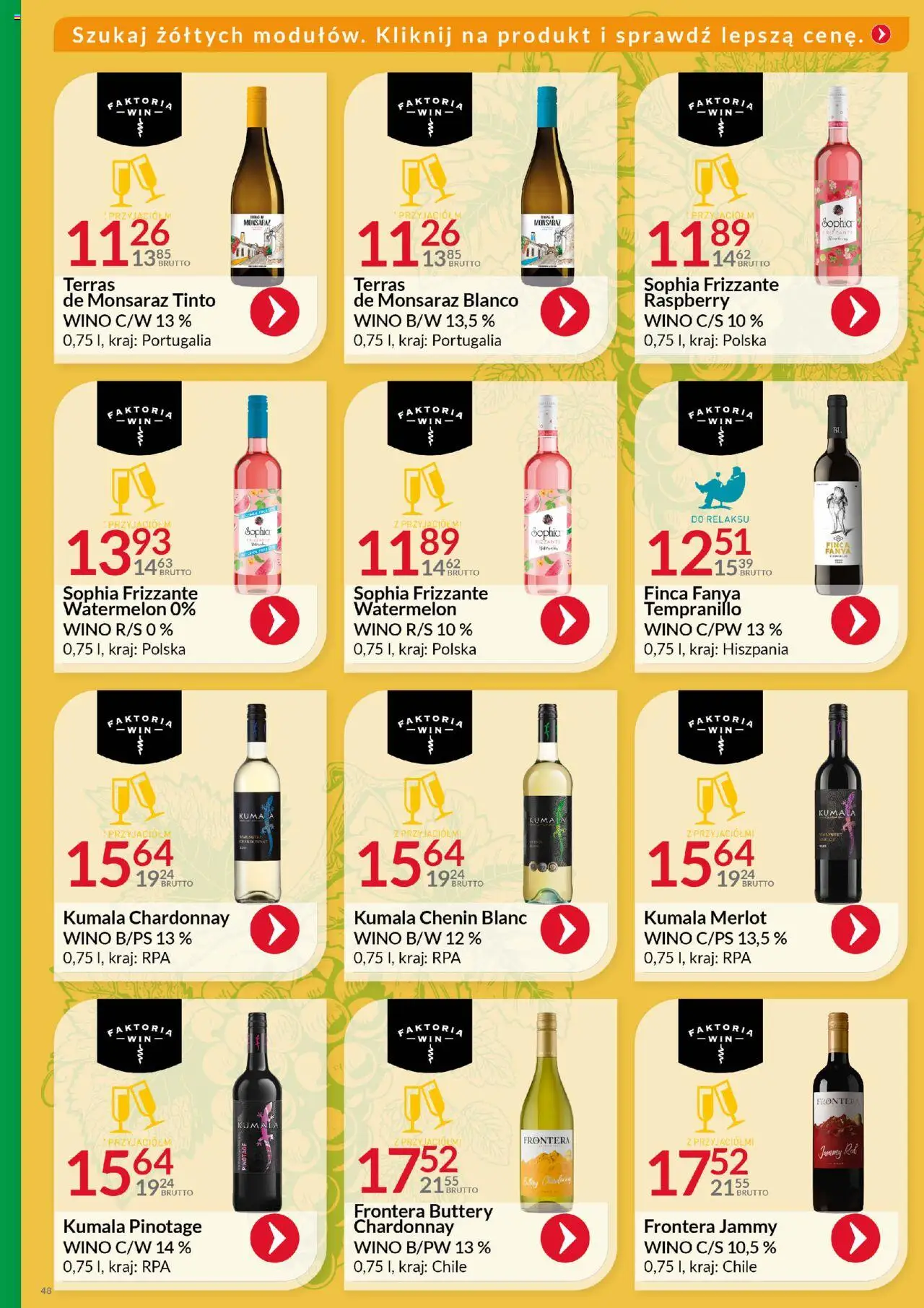 Eurocash Gazetka - Katalog Alkoholowy od 01.06.2025 | Strona: 48 | Produkty: Chardonnay, Merlot, Wino