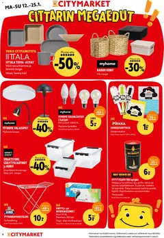 K-Citymarket-mainoslehti voimassa 12.01.2026 alkaen | Sivu: 8 | Tuotteet: Säilytyslaatikot