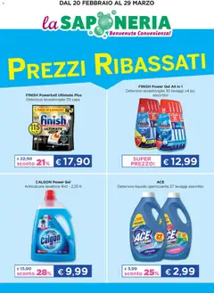 Anteprima del volantino La Saponeria Prezzi Ribassati 1-2026 catalogo valido a partire dal 20.02.2026