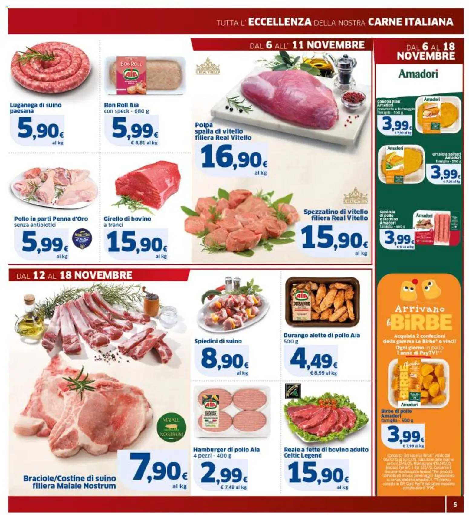 Volantino SIGMA del 06.11.2025 | Pagina: 5 | Prodotti: Speck, Spinaci, Hamburger, Spiedini