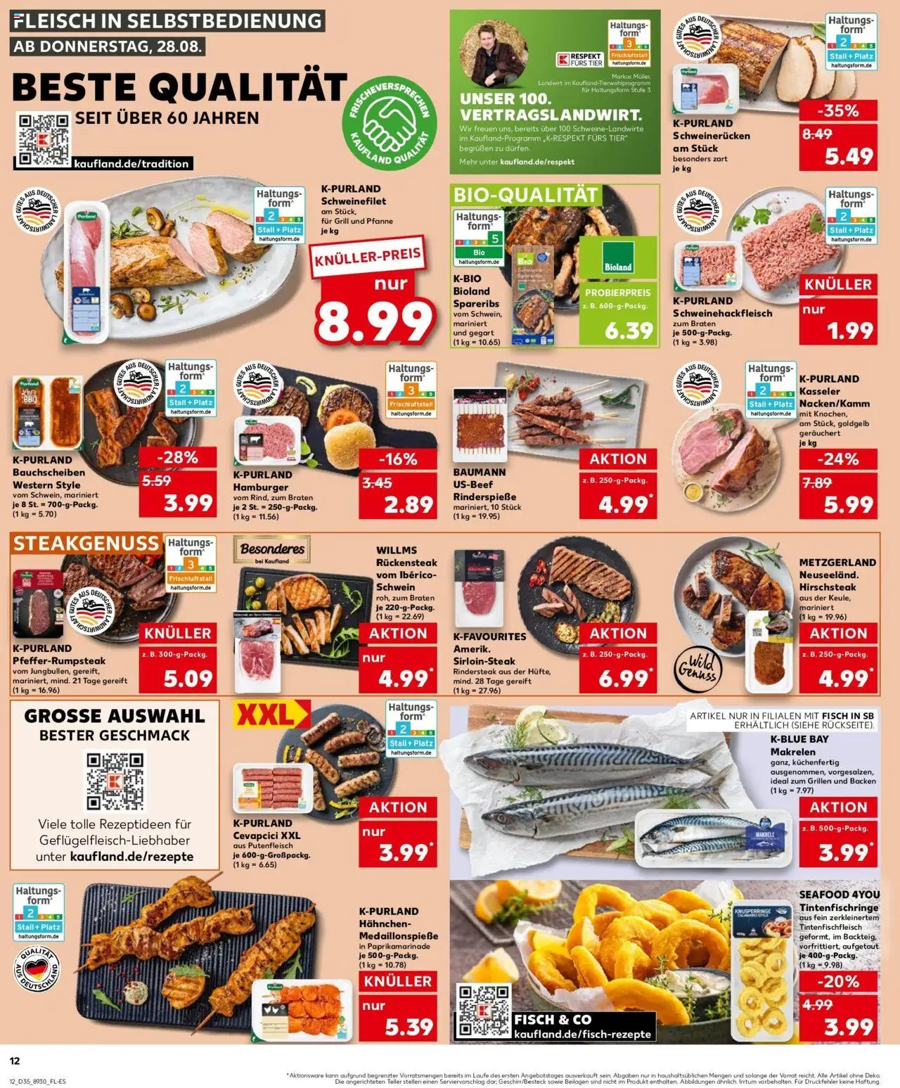 Kaufland prospekt Bad Dürrheim	 – gültig ab 31.08.2025 | Seite: 23 | Produkte: Schweinefilet, Fisch, Schweinerucken, Fleisch