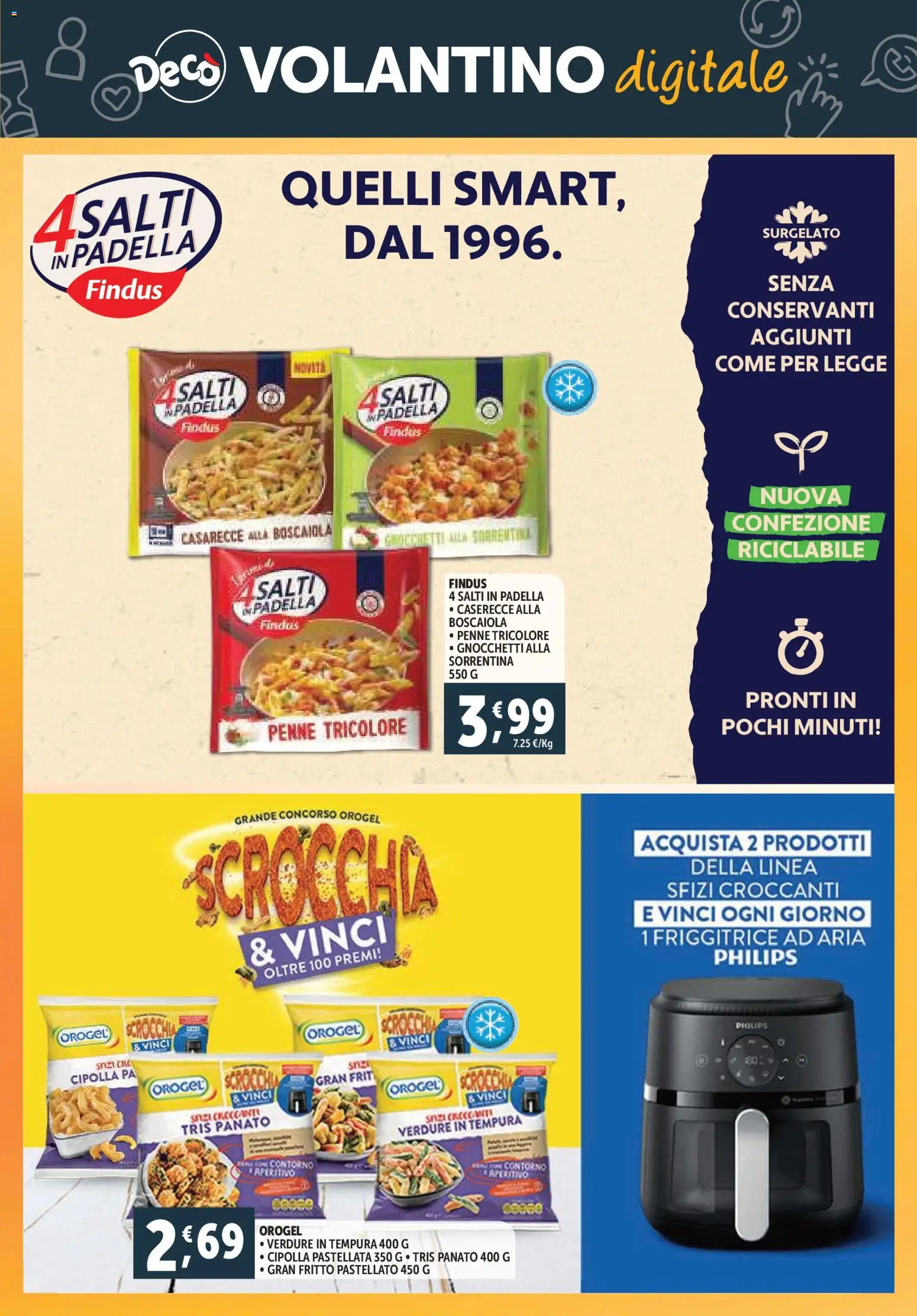 Volantino Decò del 20.11.2025 | Pagina: 24 | Prodotti: Friggitrice ad aria, Padella, Friggitrice, Gnocchetti