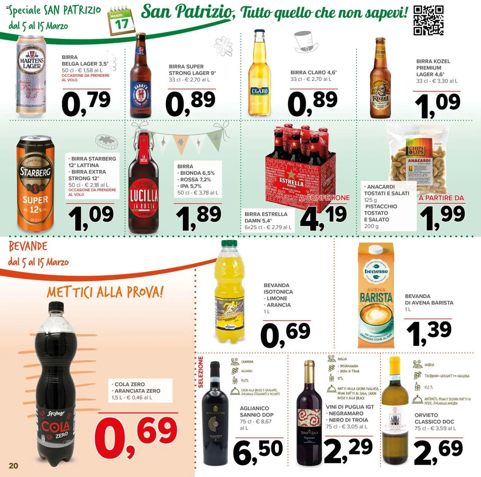 Volantino Todis del 05.03.2026 | Pagina: 20 | Prodotti: Birra, Sale, Limone, The