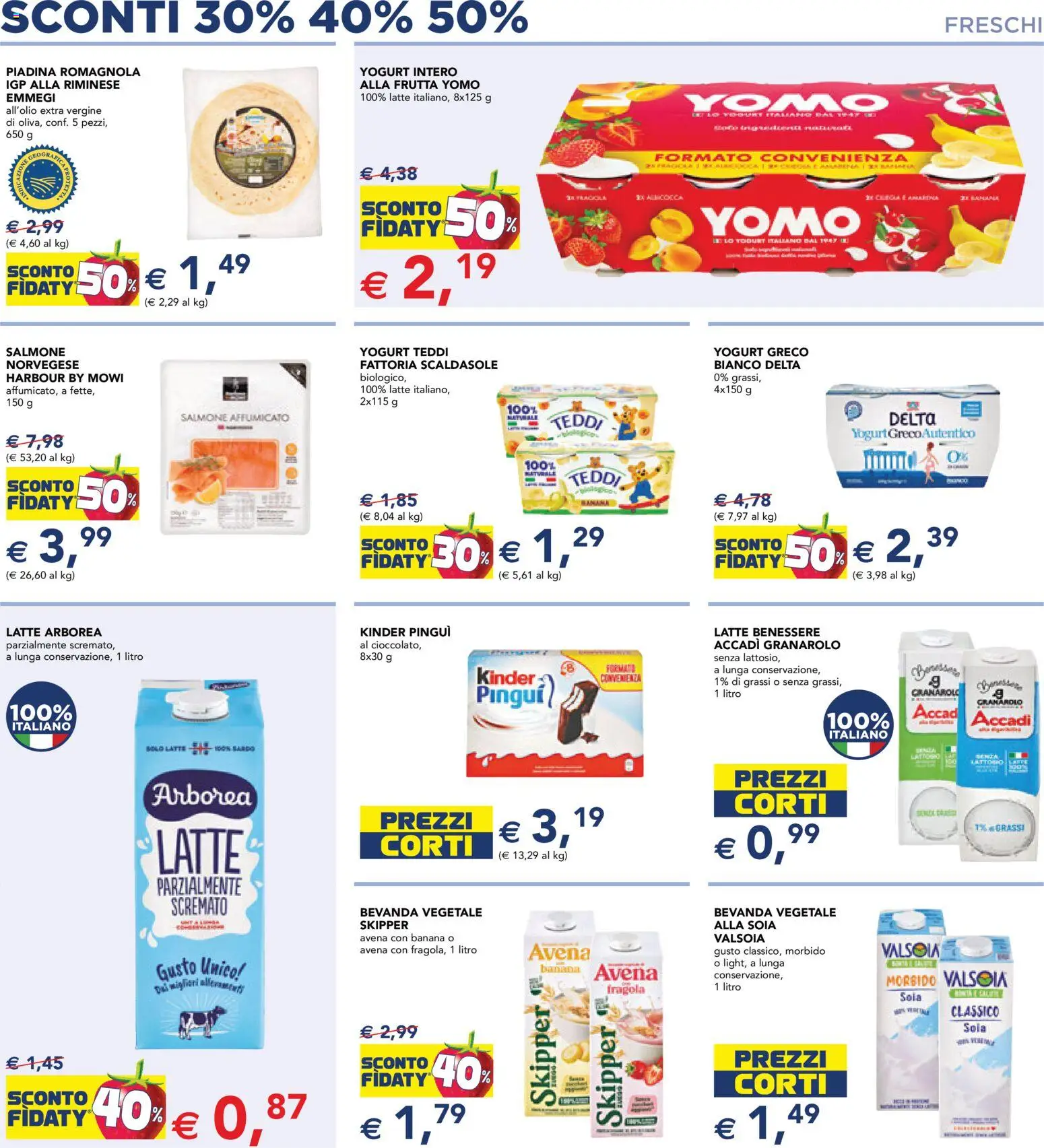Volantino Esselunga S del 23.04.2026 | Pagina: 3 | Prodotti: Yogurt, Salmone, Latte, Piadina