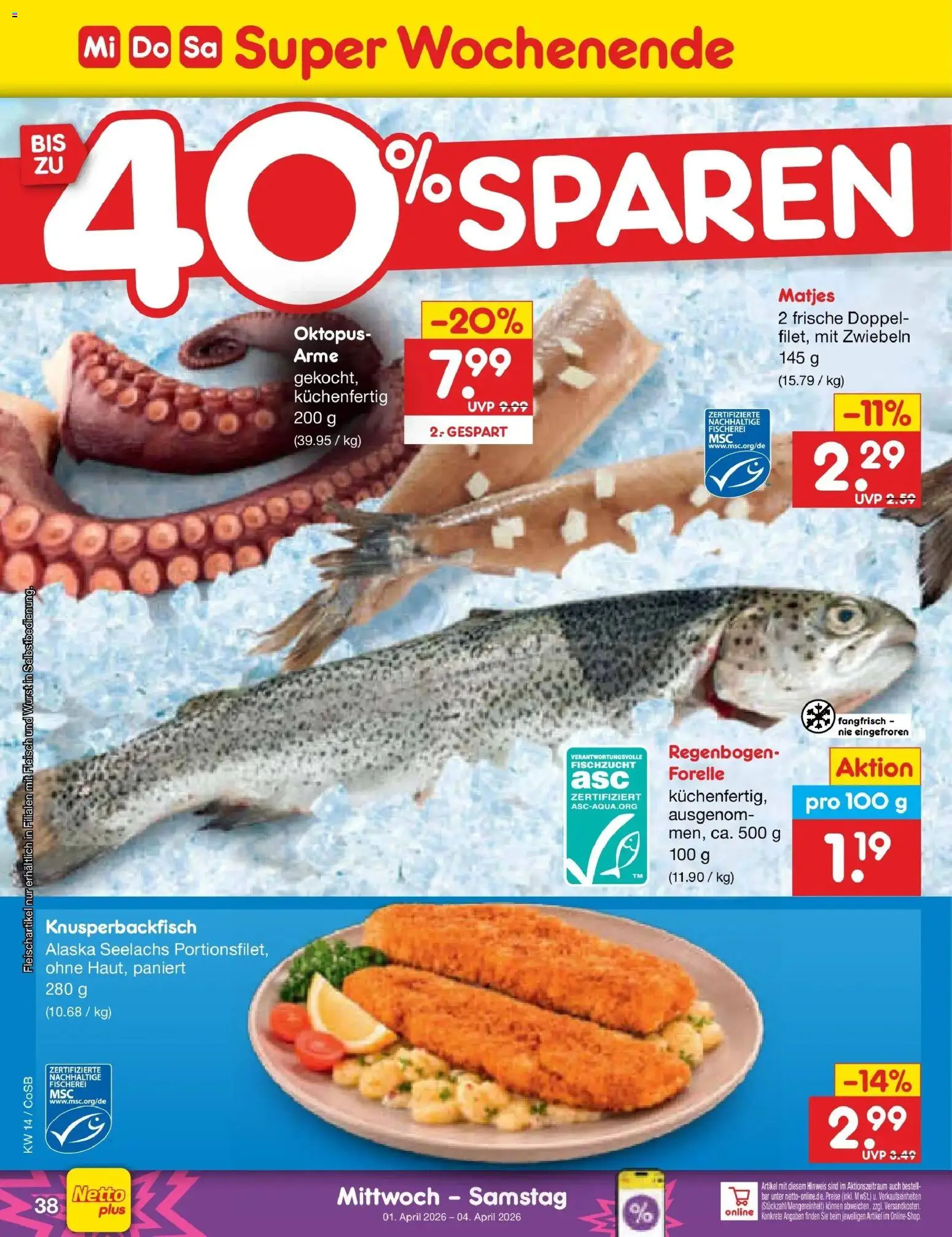 Netto Marken-Discount Prospekt Bitterfeld-Wolfen	 – gültig ab 29.03.2026 | Seite: 52 | Produkte: Zwiebeln, Wurst, Fleisch