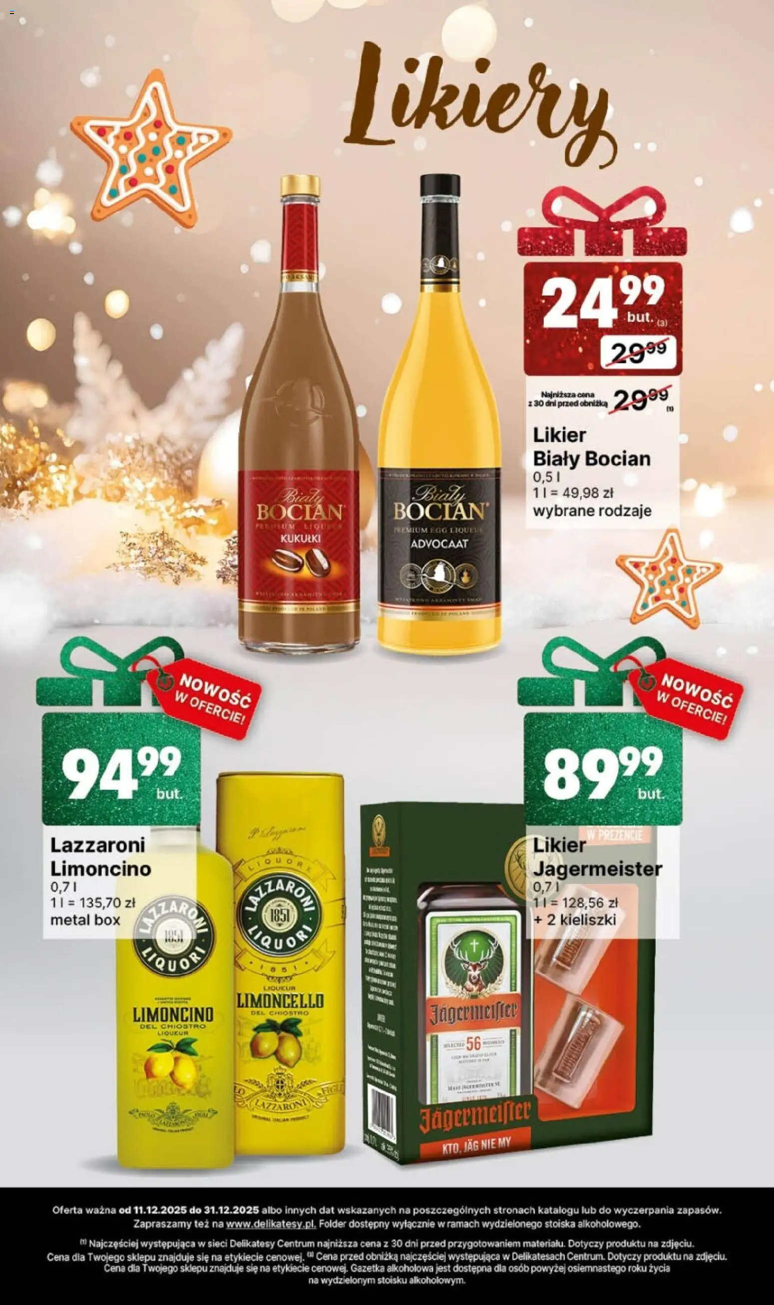 Delikatesy Centrum Gazetka alkoholowa od 11.12.2025 | Strona: 12 | Produkty: Delikatesy, Jagermeister, Limoncello