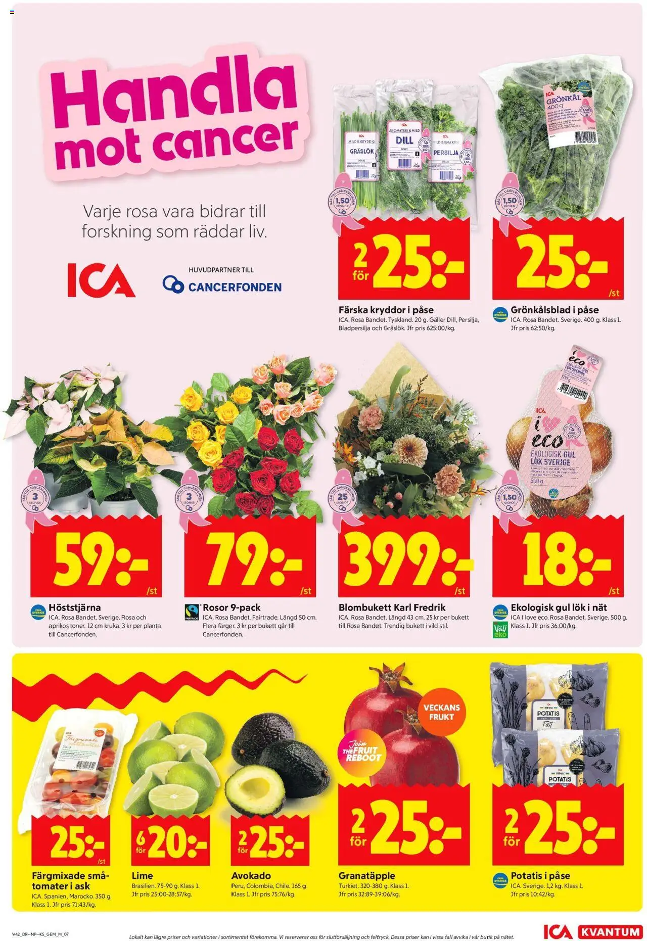 ICA Kvantum reklamblad aktuell från 13.10.2025 | Sida: 7 | Produkter: Galler, Gräslök, Tomater, Lime
