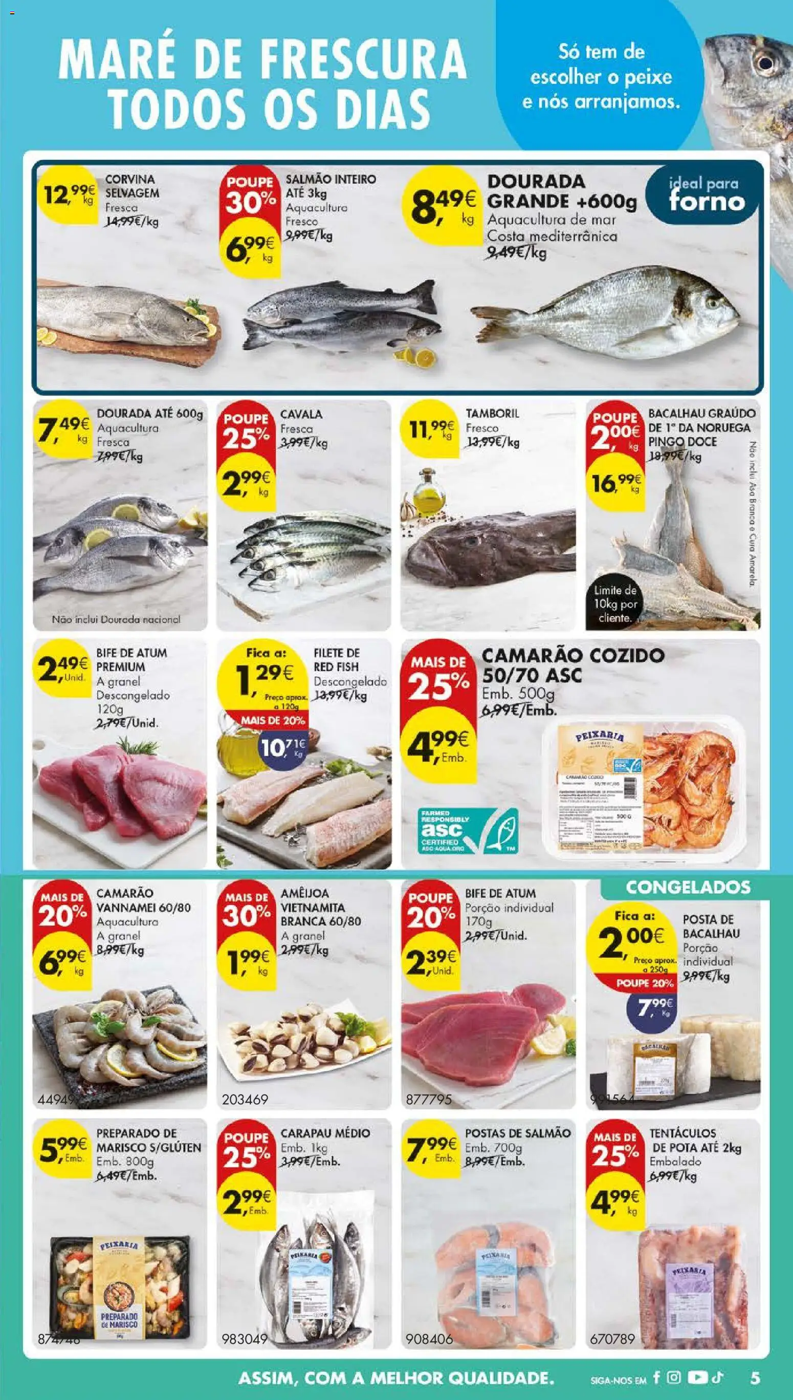 Pingo Doce folheto │ válido de 11.11.2025 | Página: 7 | Produtos: Bacalhau, Camarão, Tamboril, Peixe
