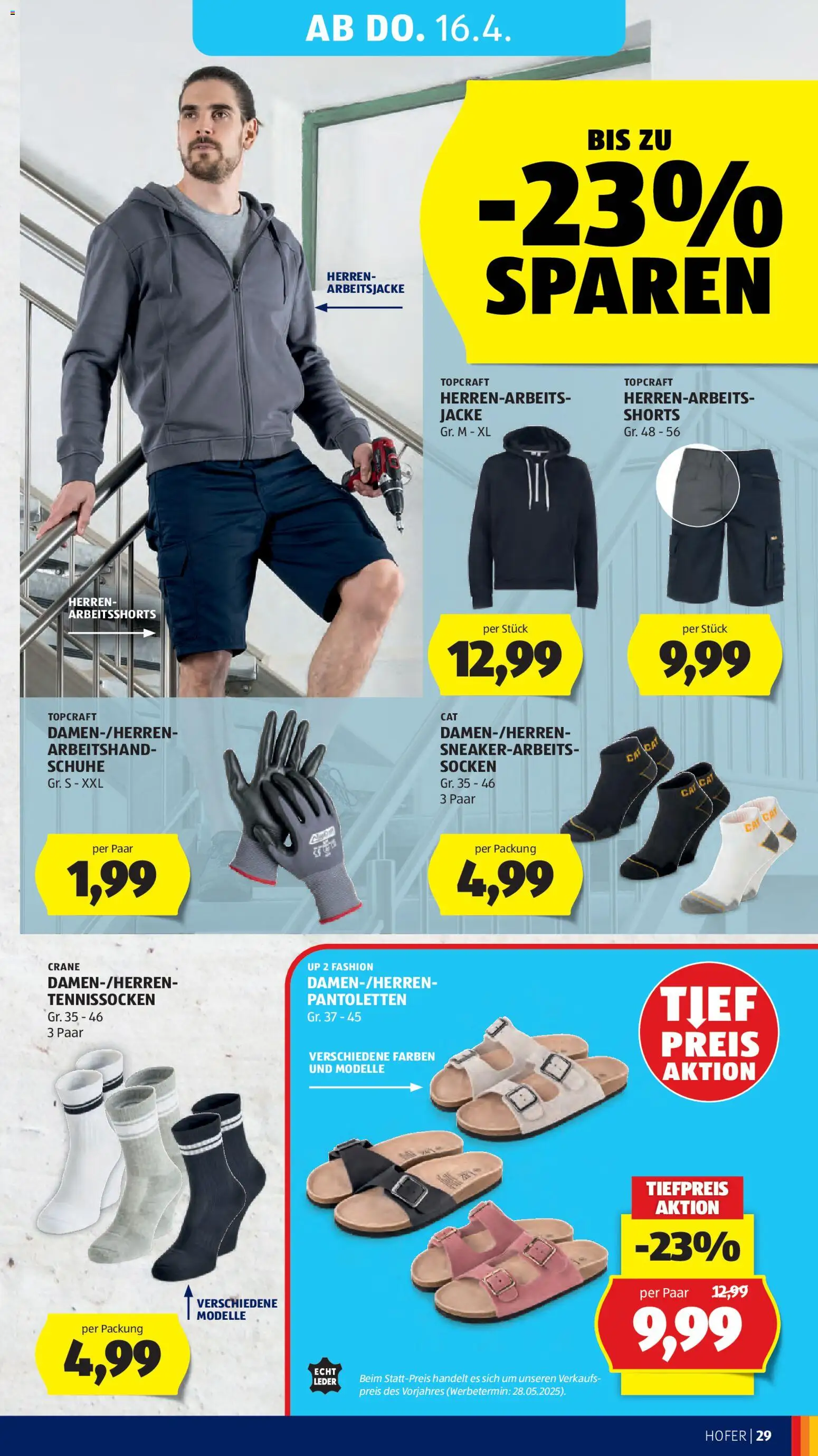 Hofer Flugblatt gültig ab 08.04.2026 | Seite: 33 | Produkte: Jacke, Socken